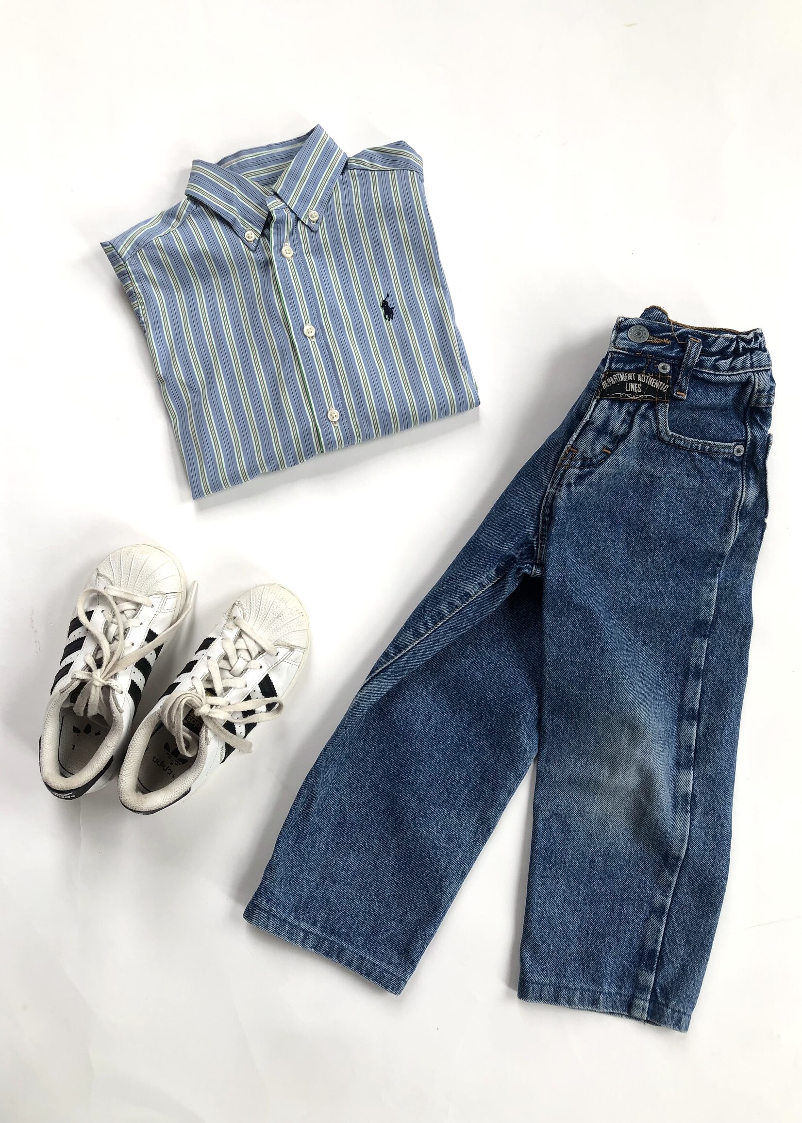 Ralph Lauren Blue striped blouse 4y