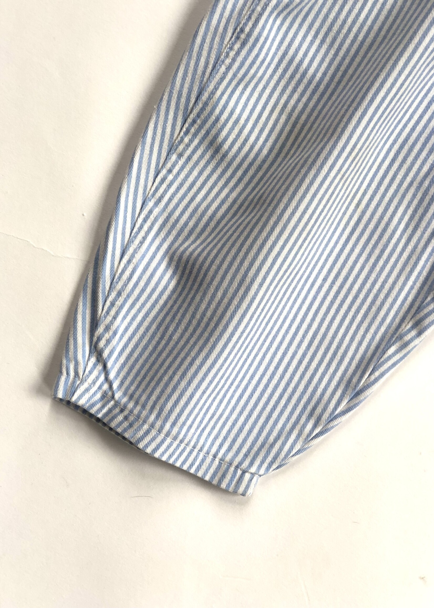 Vintage Light blue striped sailor dungarees 18m