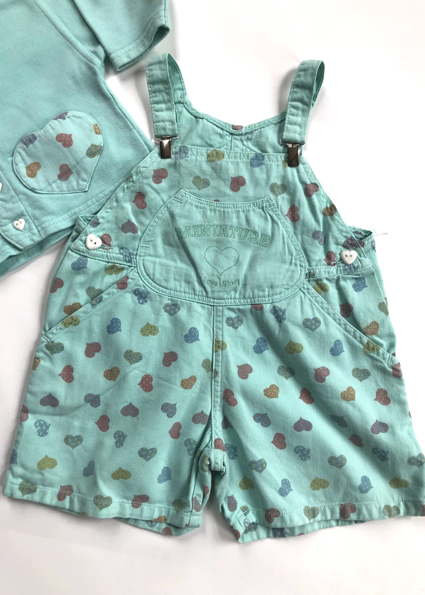Vintage Turquoise hearted Love Story two piece 18-24m