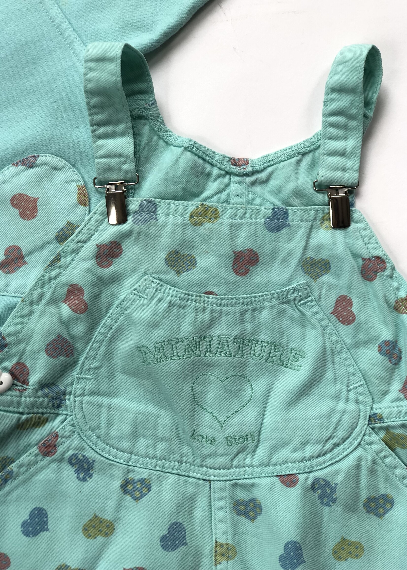 Vintage Turquoise hearted Love Story two piece 18-24m