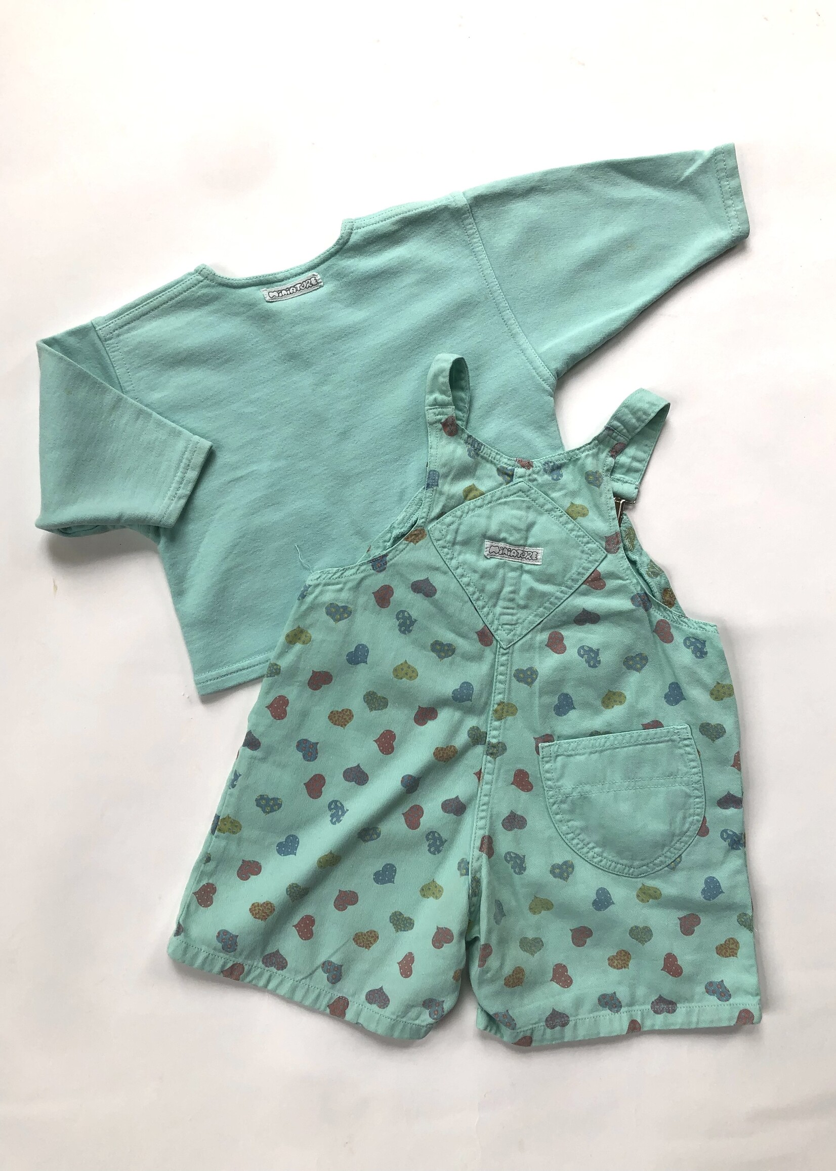 Vintage Turquoise hearted Love Story two piece 18-24m