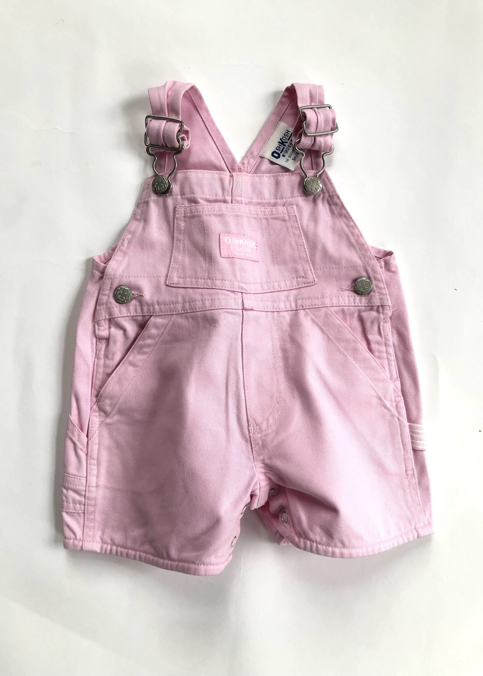 OshKosh Pink denim shortall 3m