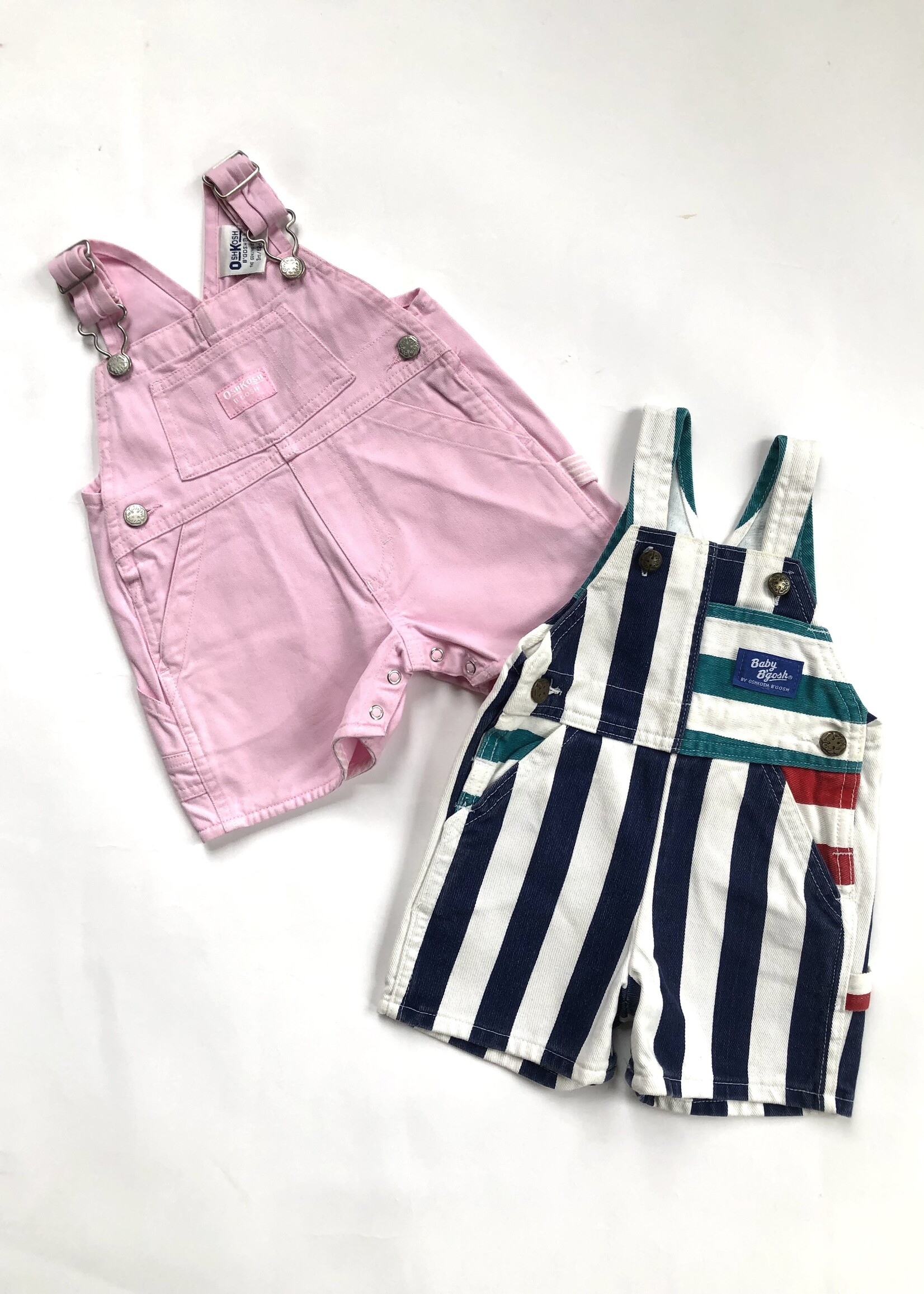 OshKosh Pink denim shortall 3m
