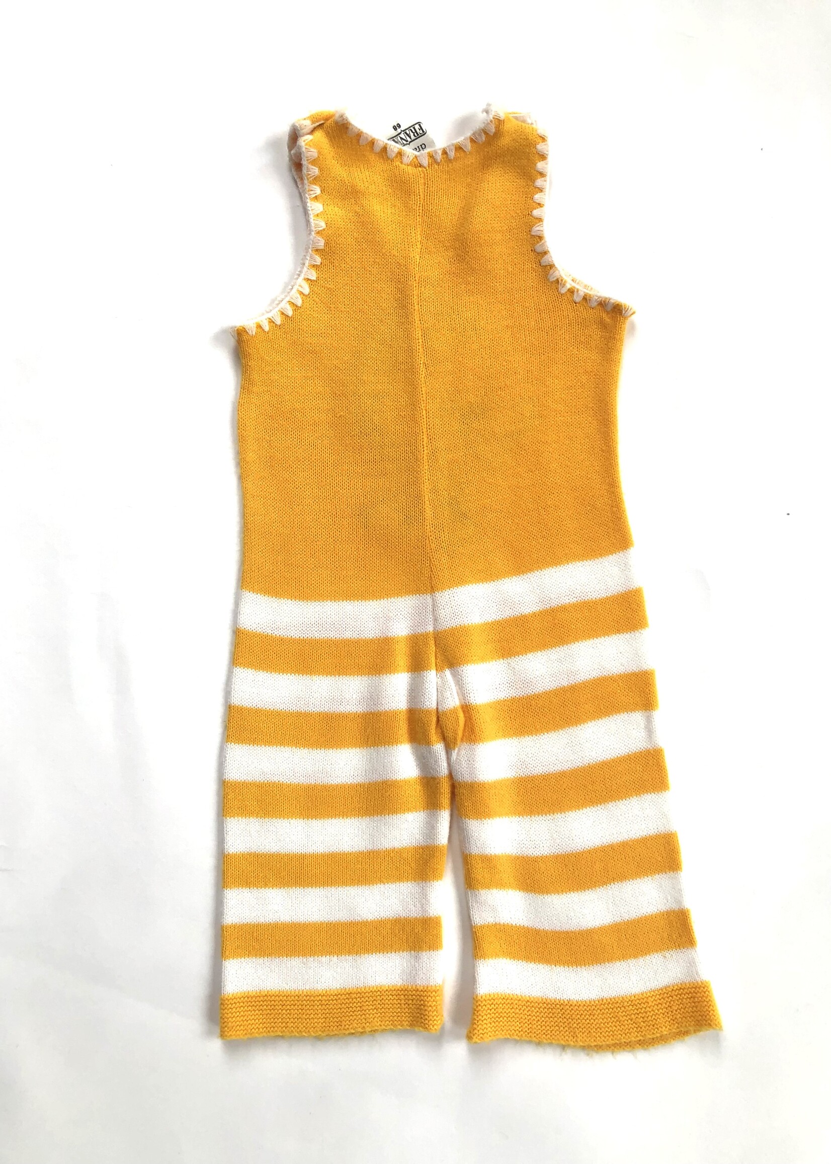 Vintage Yellow Striped Duck playsuit 6m