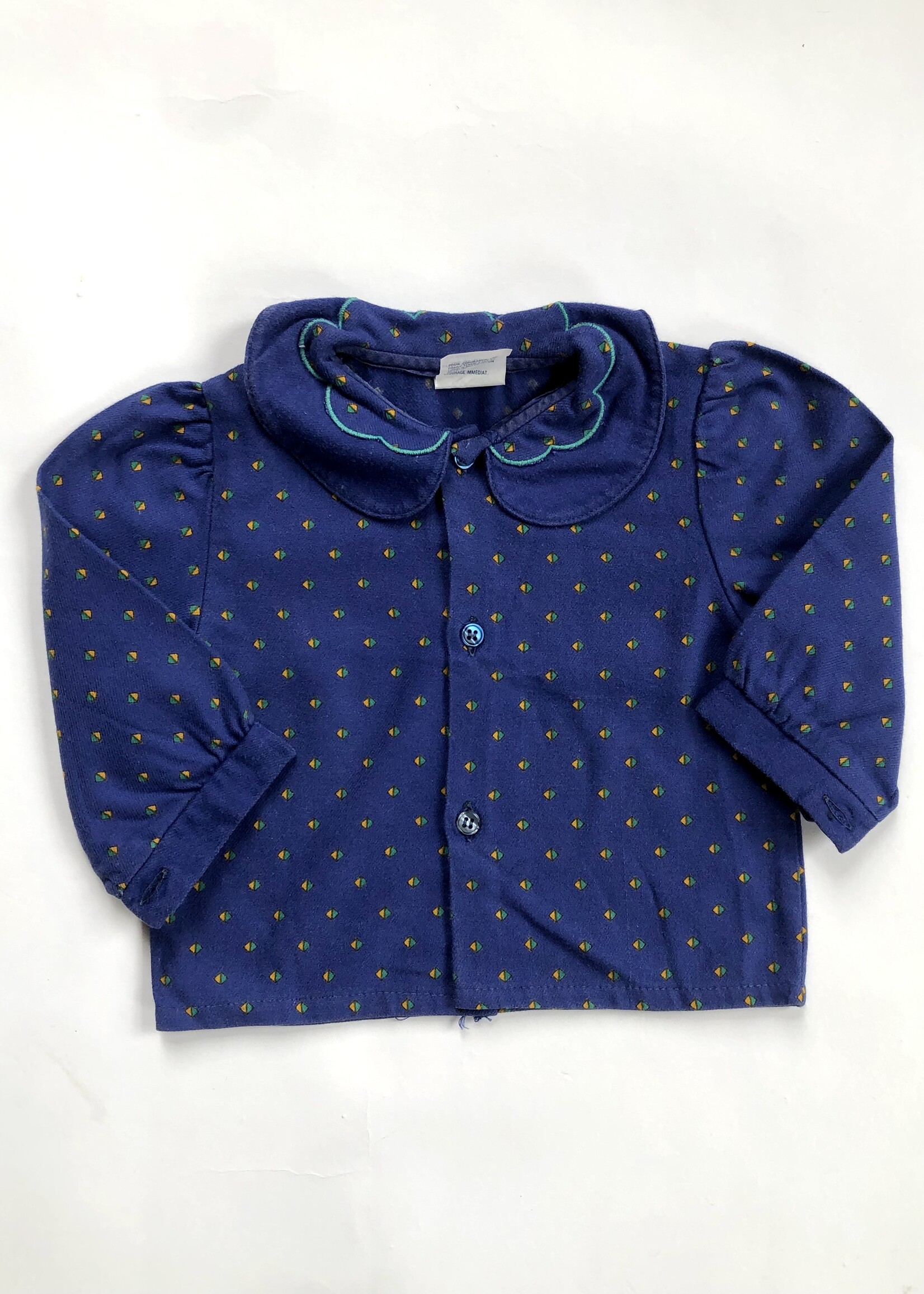 Vintage Blue puffy two piece 3-6m