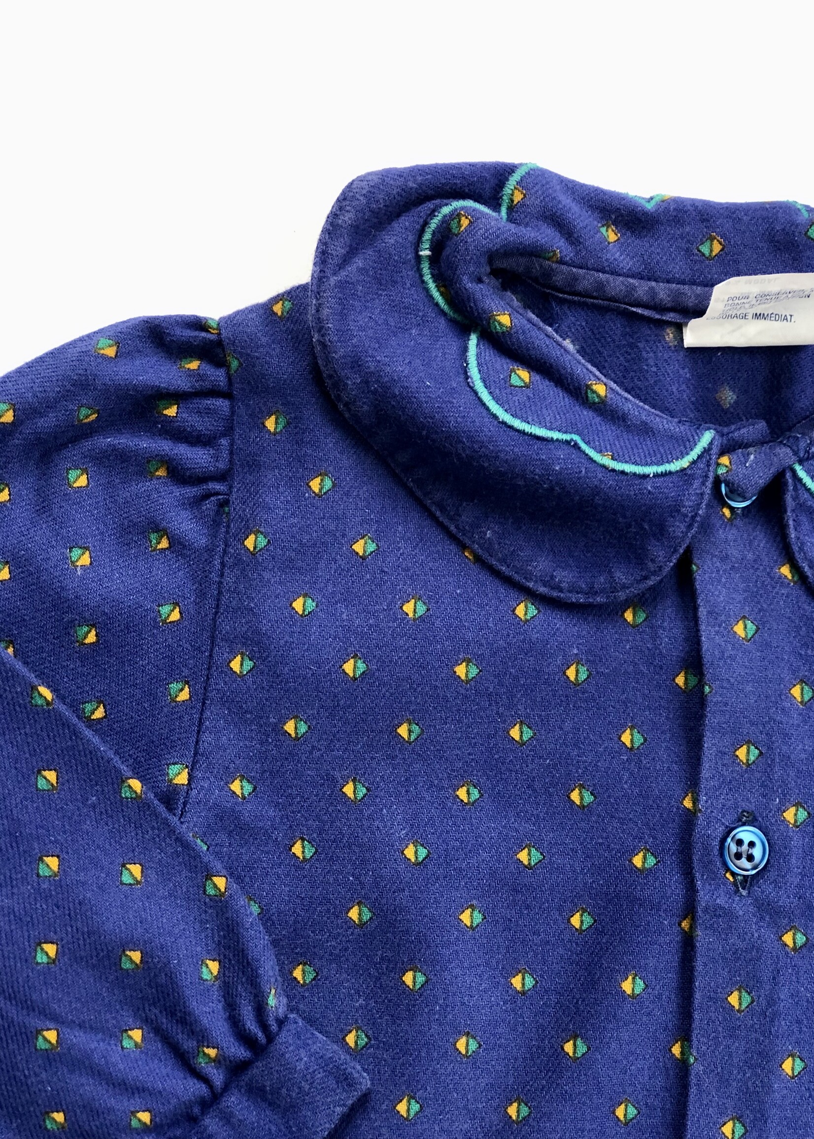 Vintage Blue puffy two piece 3-6m