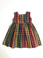 Vintage Checked sailor dress/top 3y