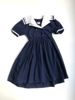 Vintage Navy blue sailor Baseball dress 5-6y