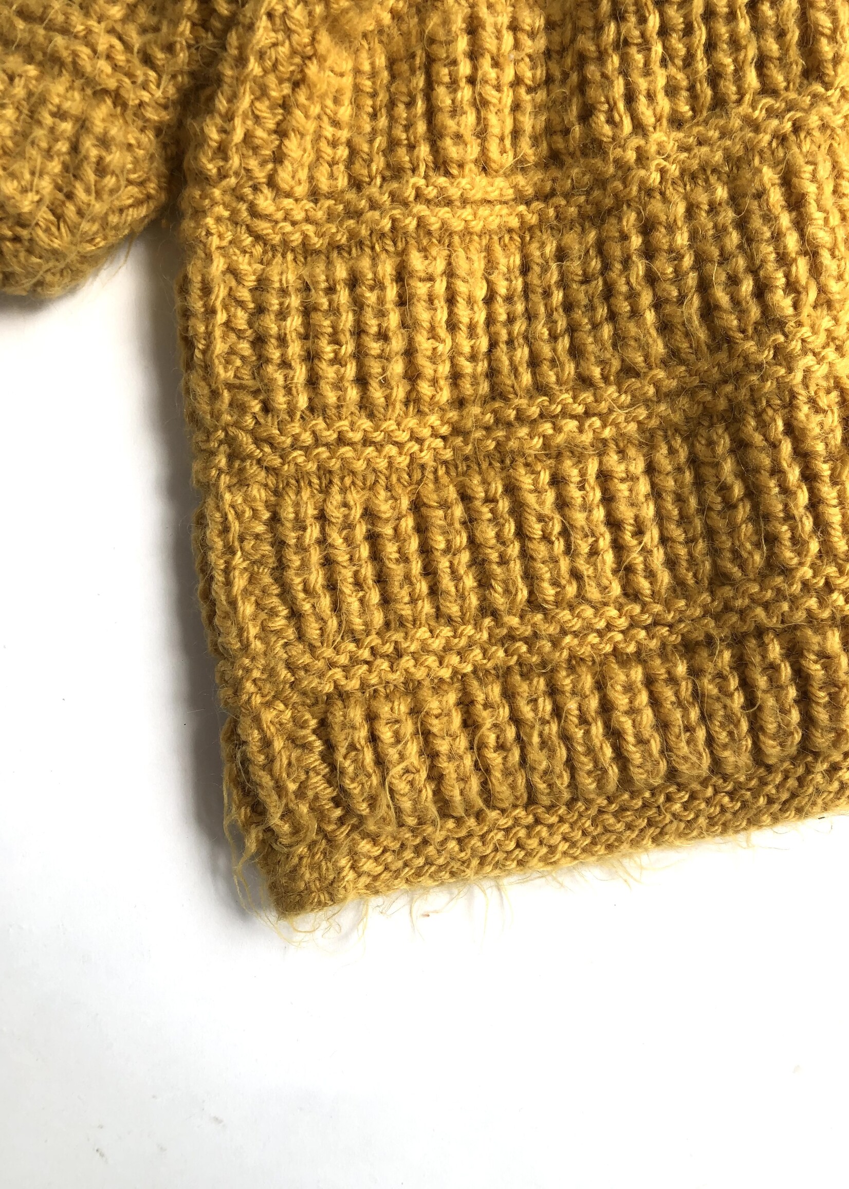 Handmade Ocher floral lined cardigan/coat 4-6y