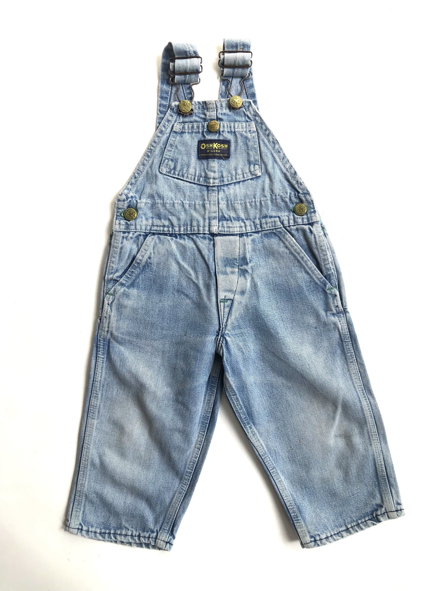 OshKosh USA Light Wash Denim Dungarees 18m