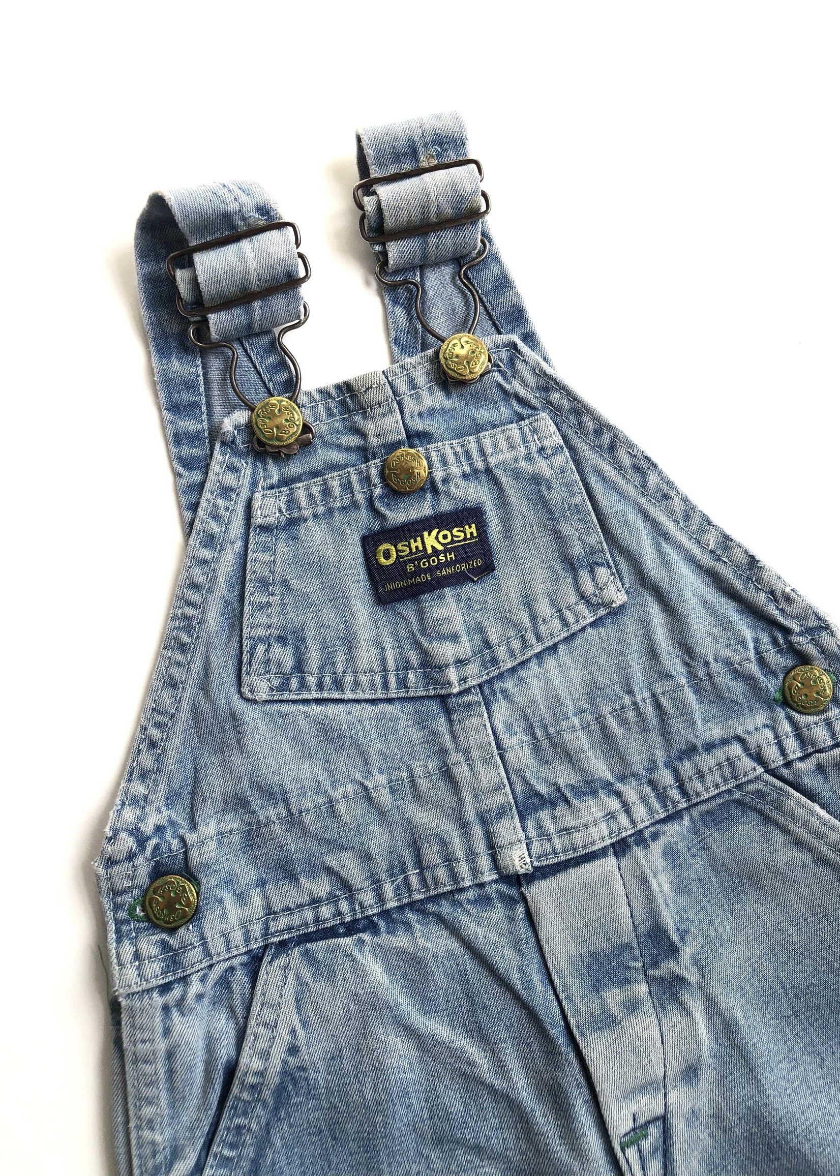 OshKosh USA Light Wash Denim Dungarees 18m