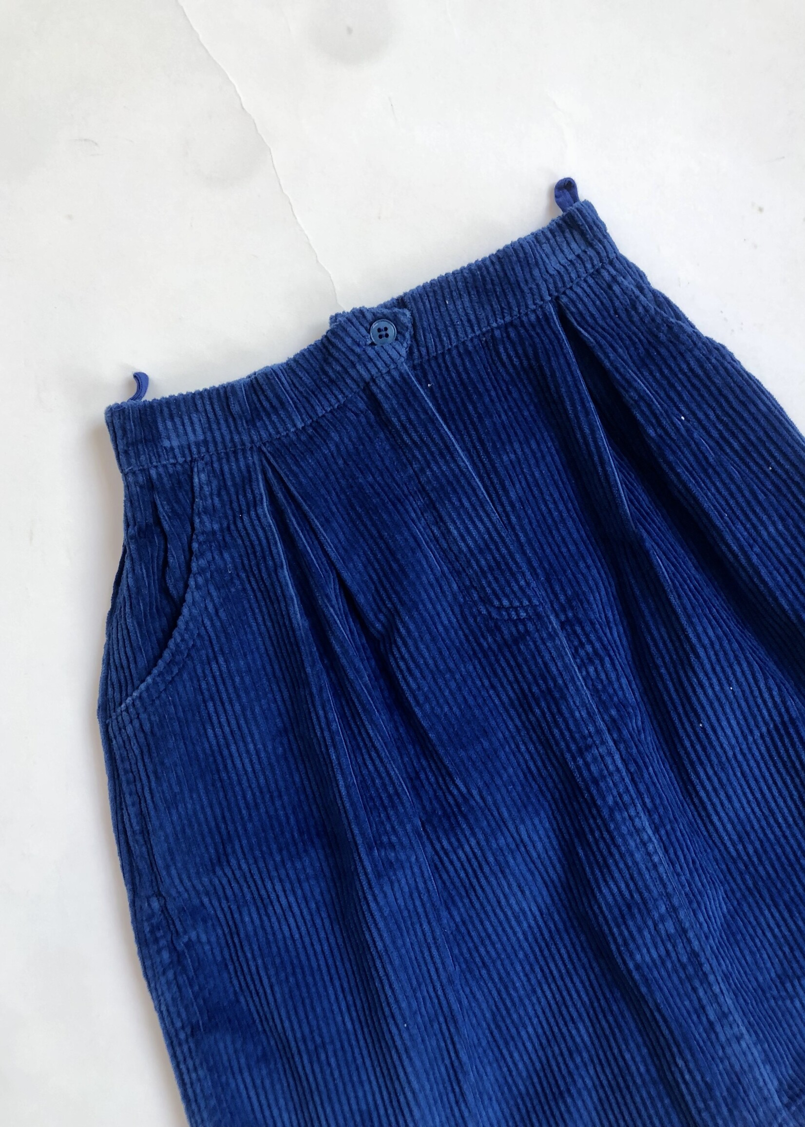 Vintage Cobalt blue velvet skirt 10y