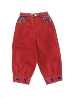 Vintage Red checked navy pants 6y