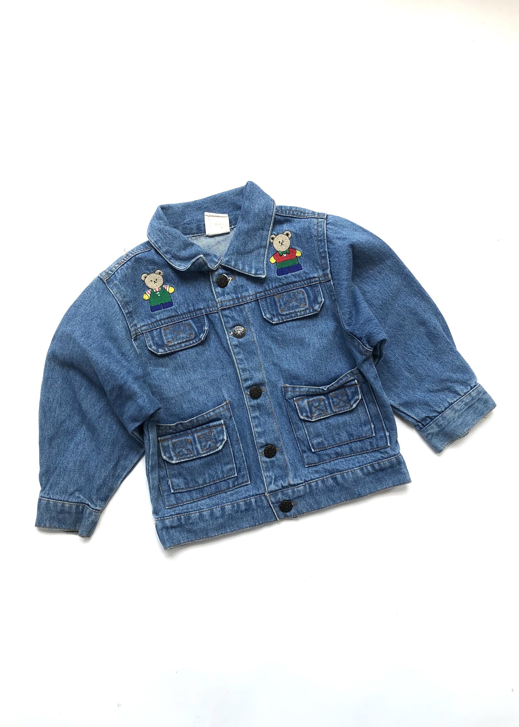 Vintage Denim jacket with bears 3-4y