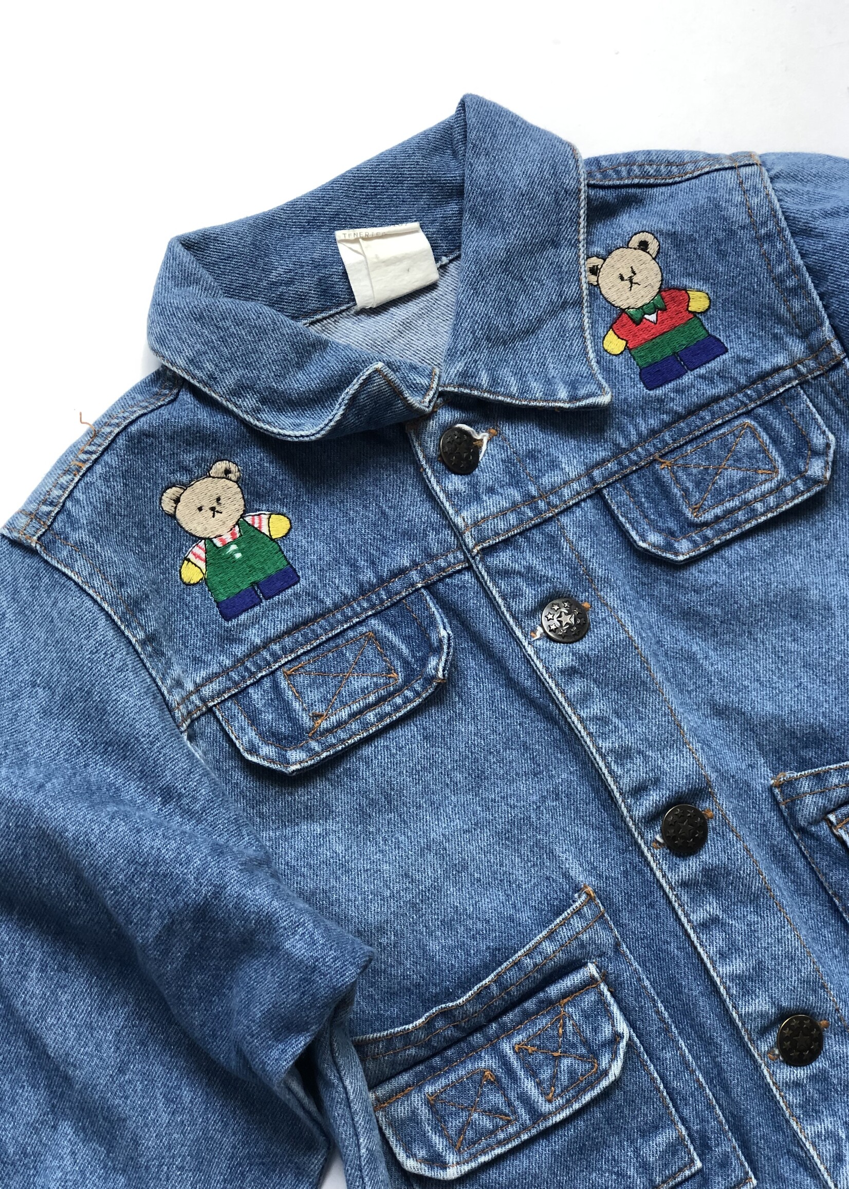 Vintage Denim jacket with bears 3-4y