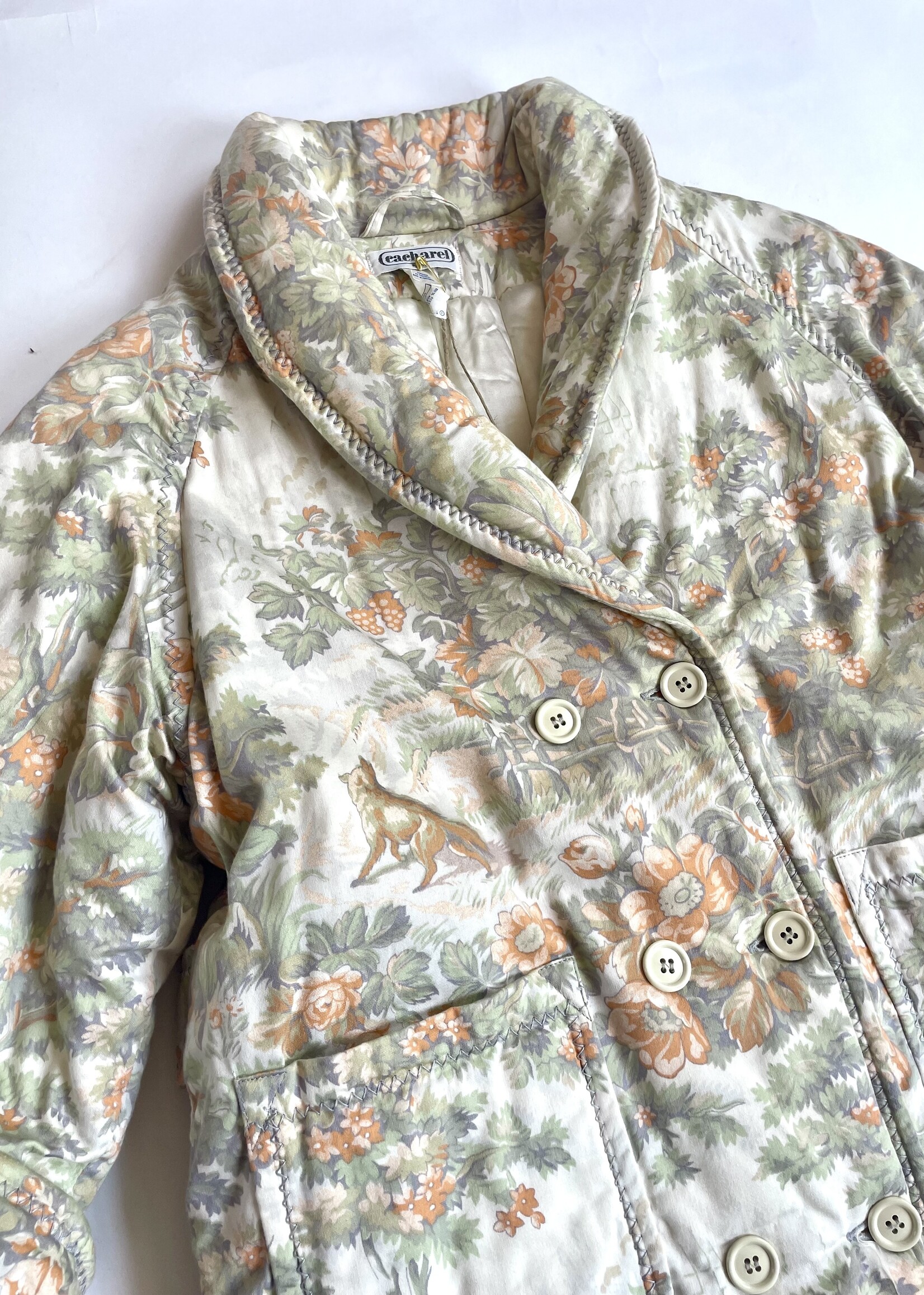 Cacharel Foxy Forest  silky lined coat 8y