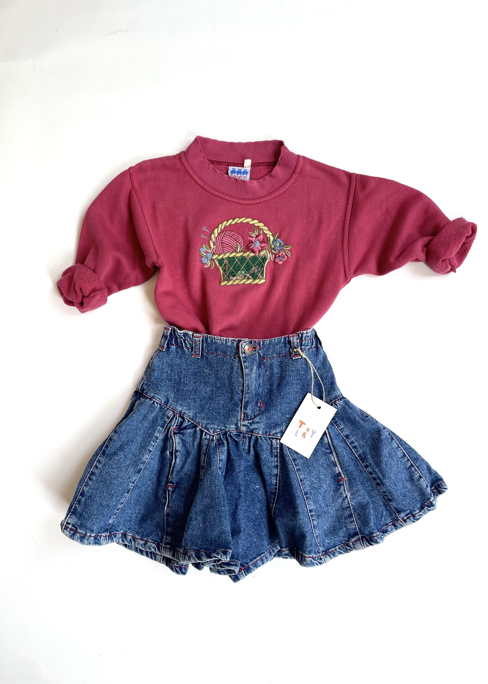 Oilily Wide flowy denim skort 4-6y