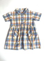 Vintage Wide fit checked sailor dress 6y