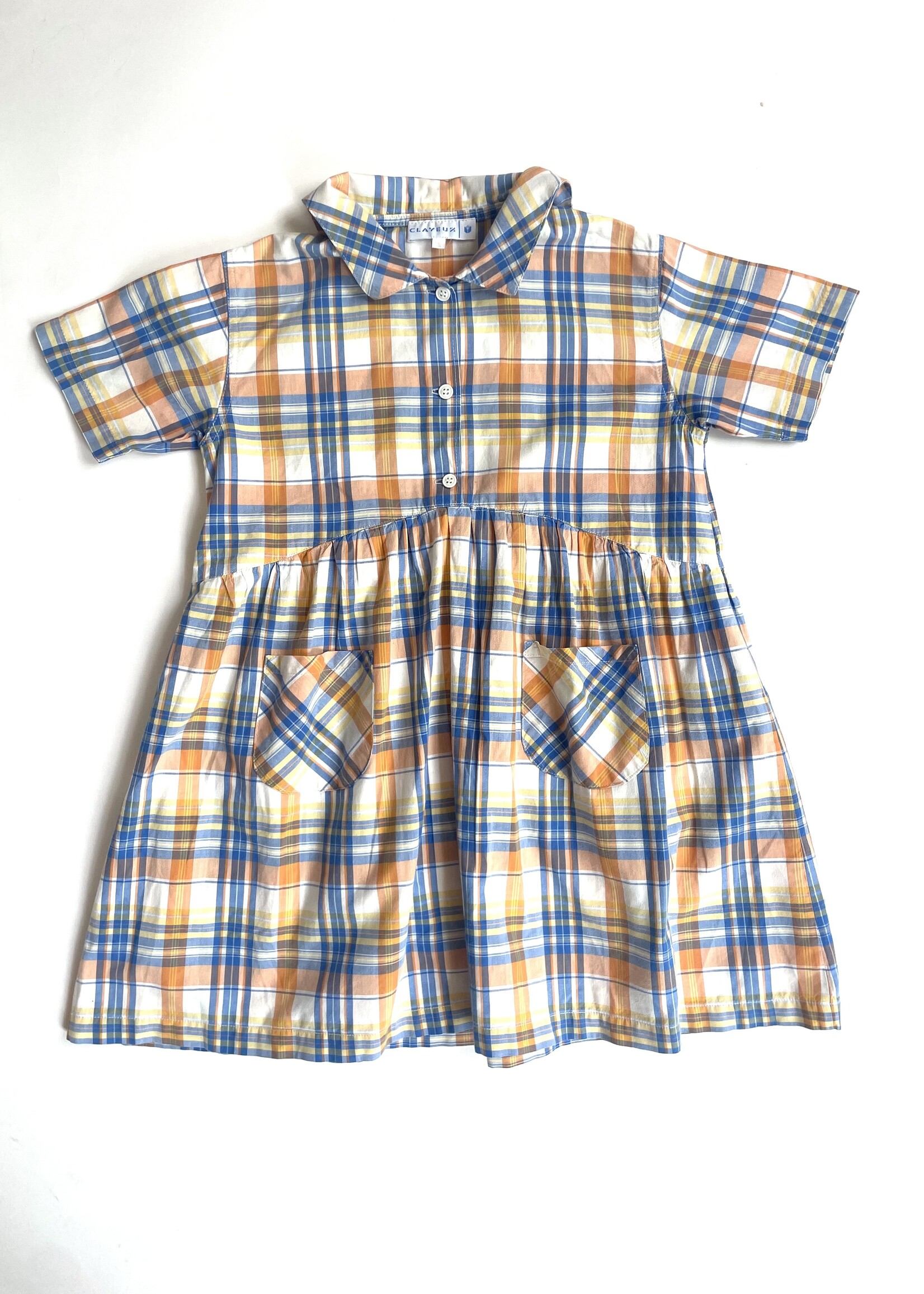 Vintage Wide fit checked sailor dress 6y
