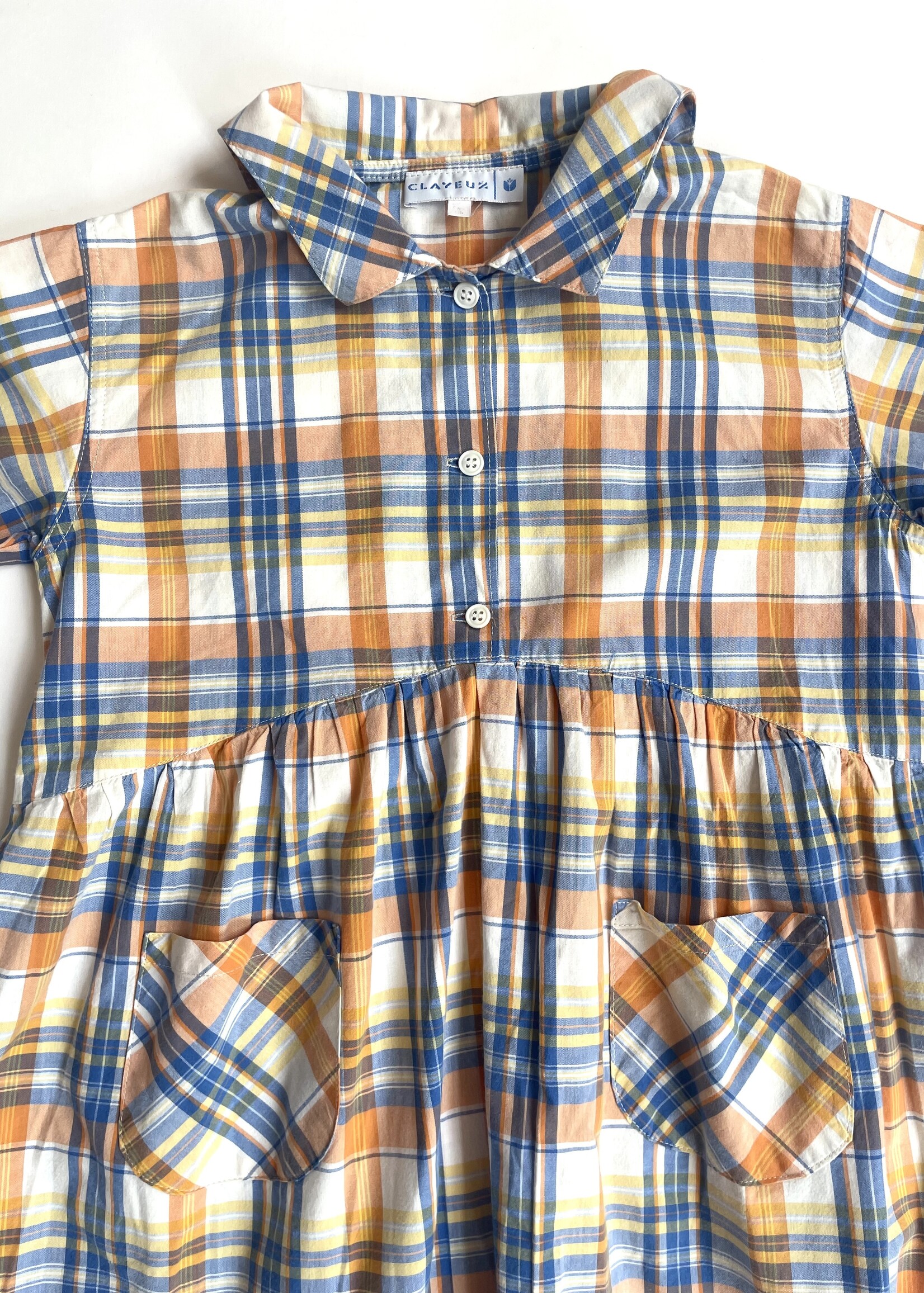 Vintage Wide fit checked sailor dress 6y