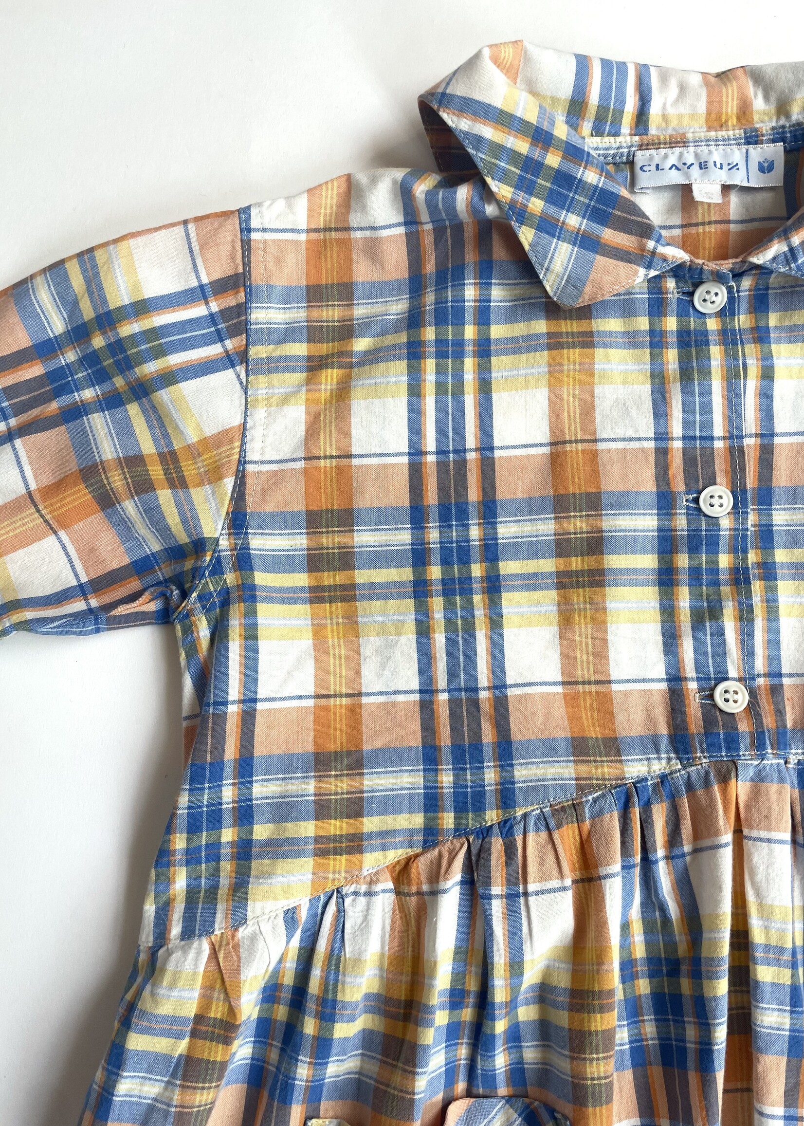 Vintage Wide fit checked sailor dress 6y