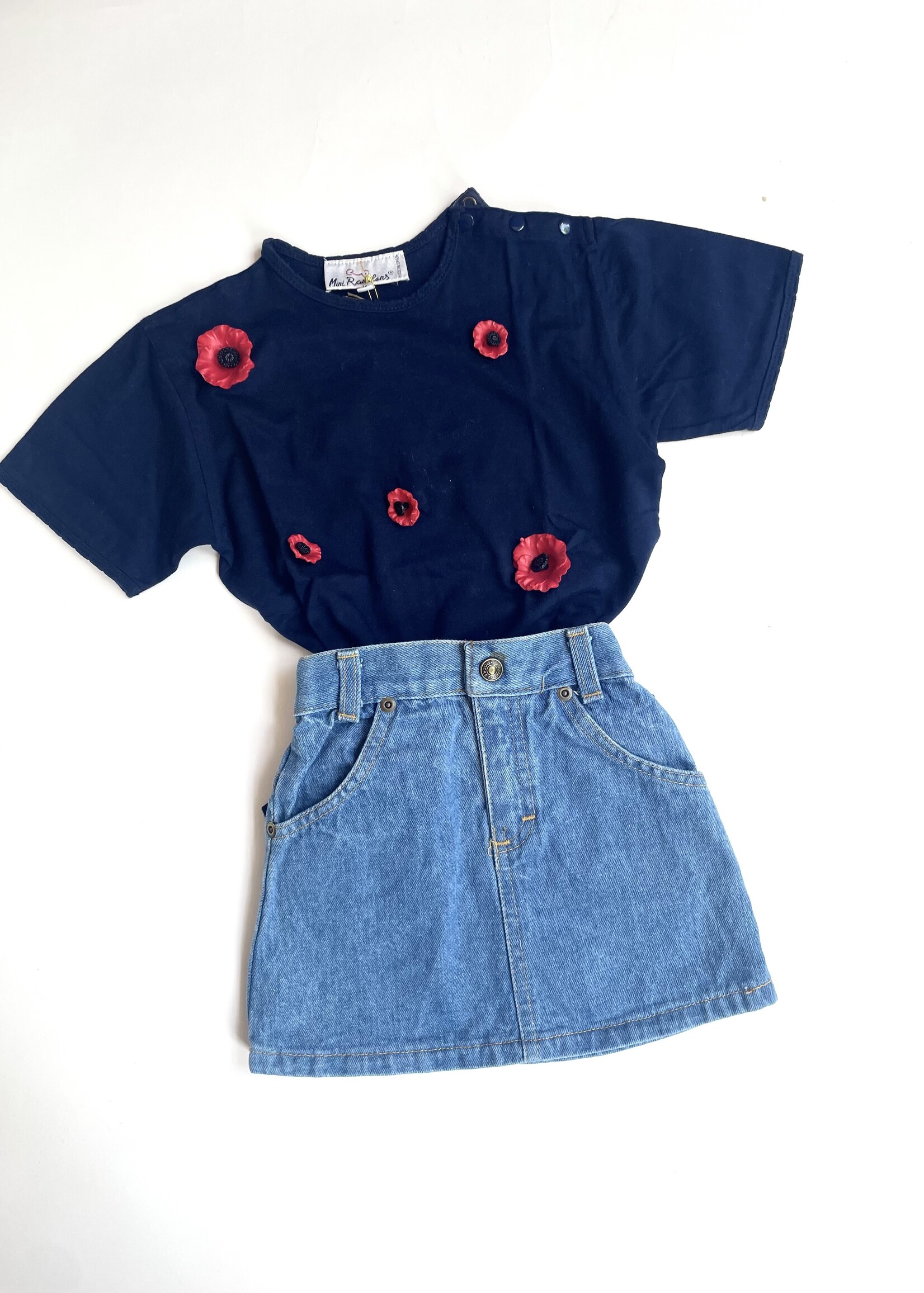 Vintage Poppy Roses set 4y
