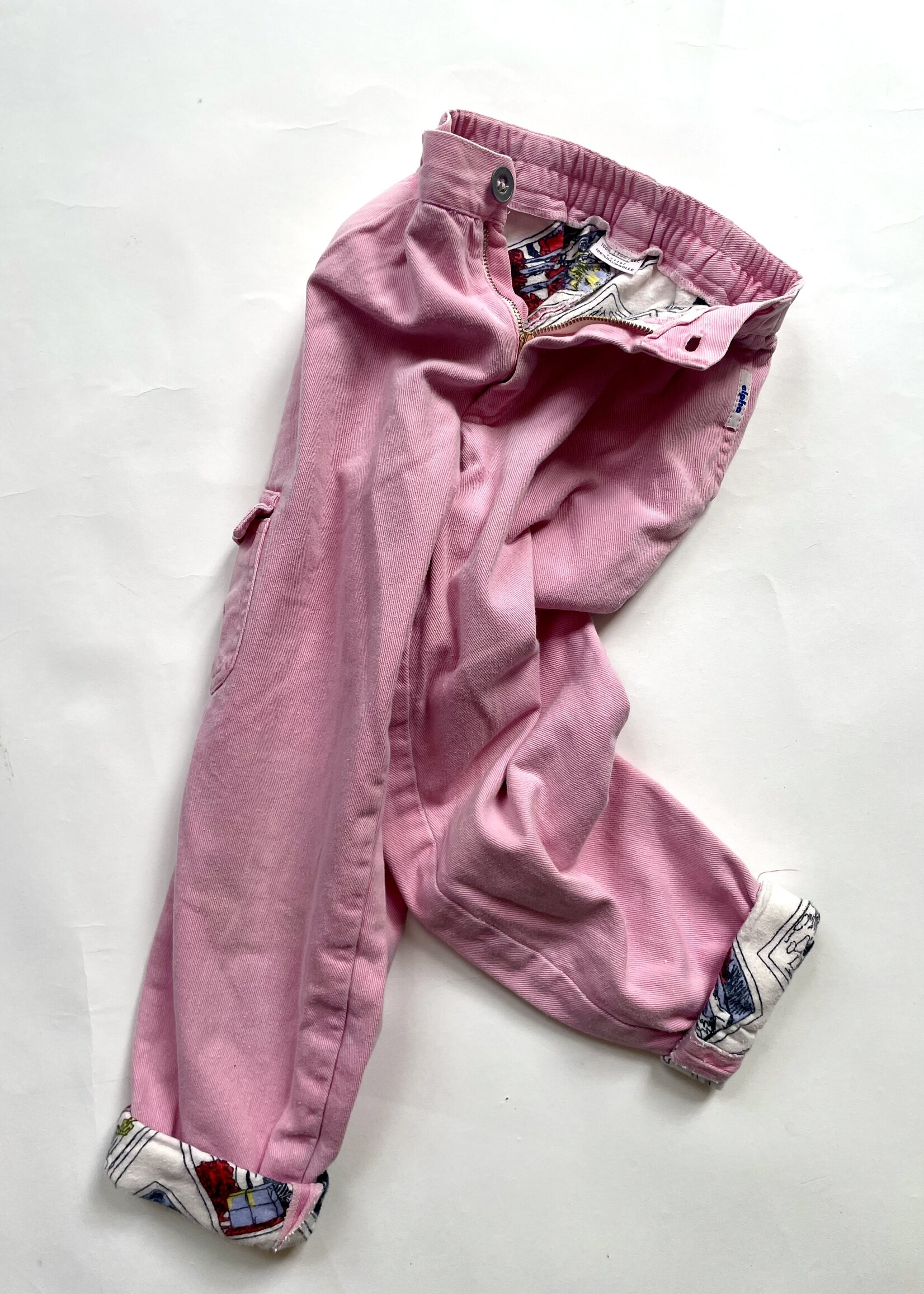 Vintage Pink Lined Worker Jeans 4-6y