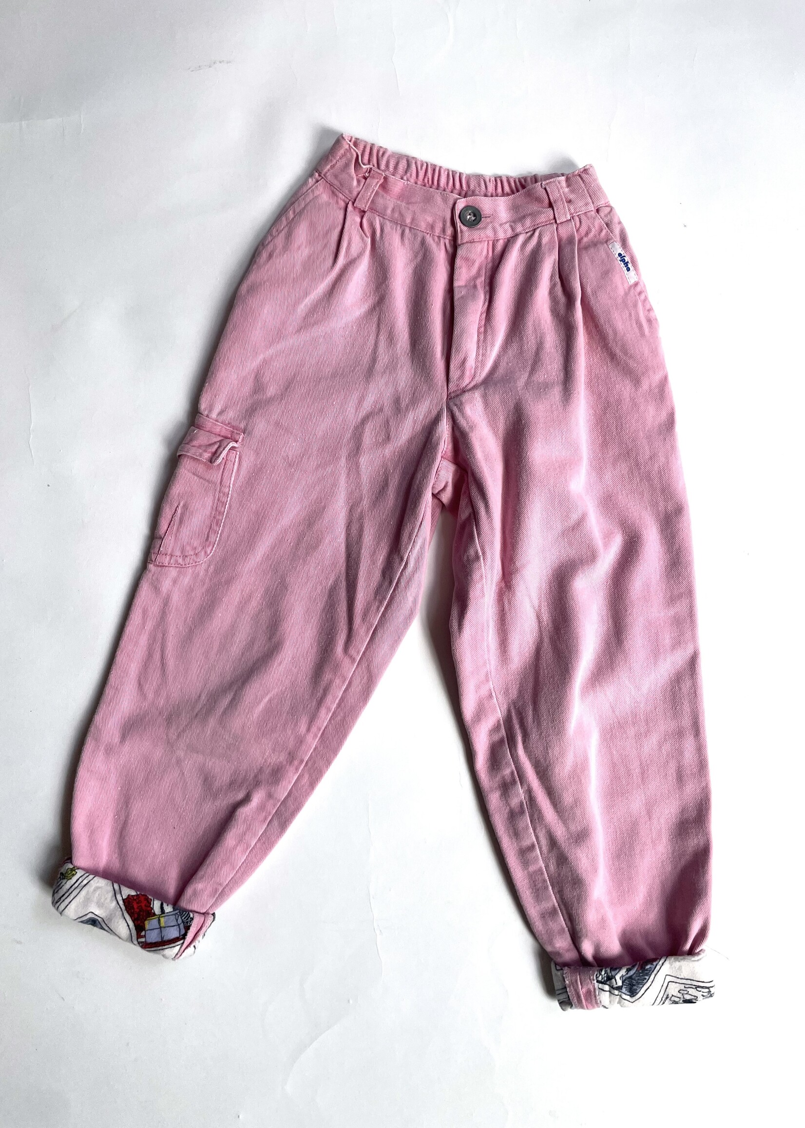 Vintage Pink Lined Worker Jeans 4-6y