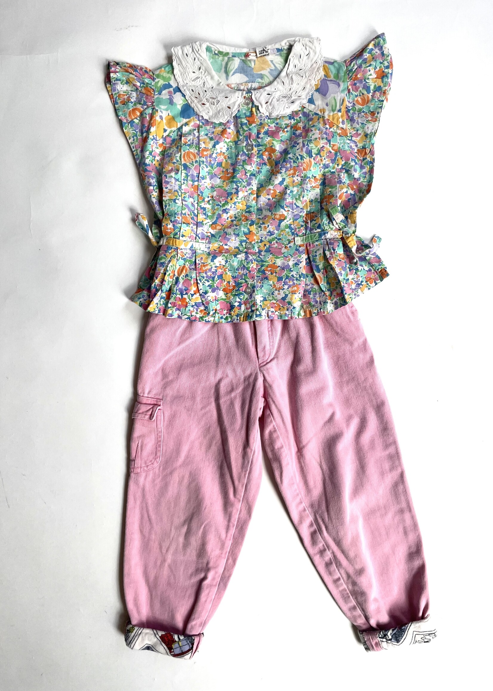 Vintage Pink Lined Worker Jeans 4-6y