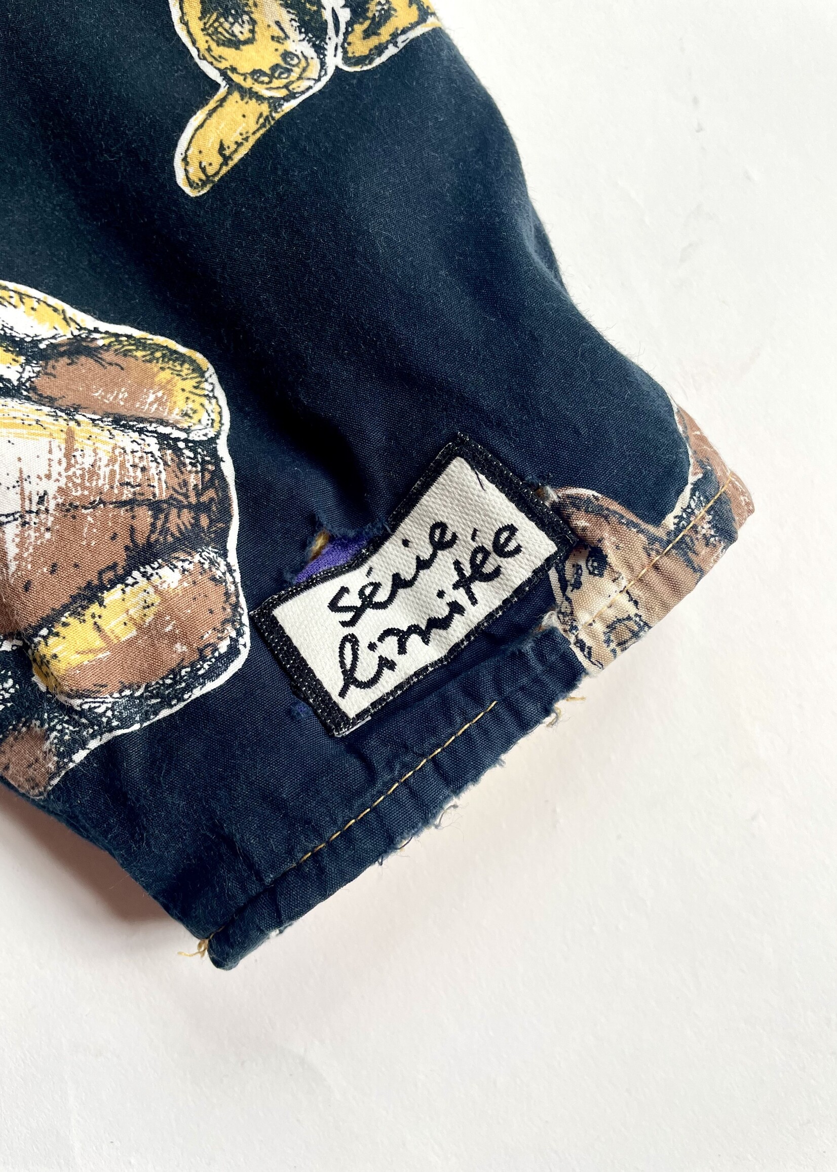 Handmade Lined Teddy bear Dungarees 3y