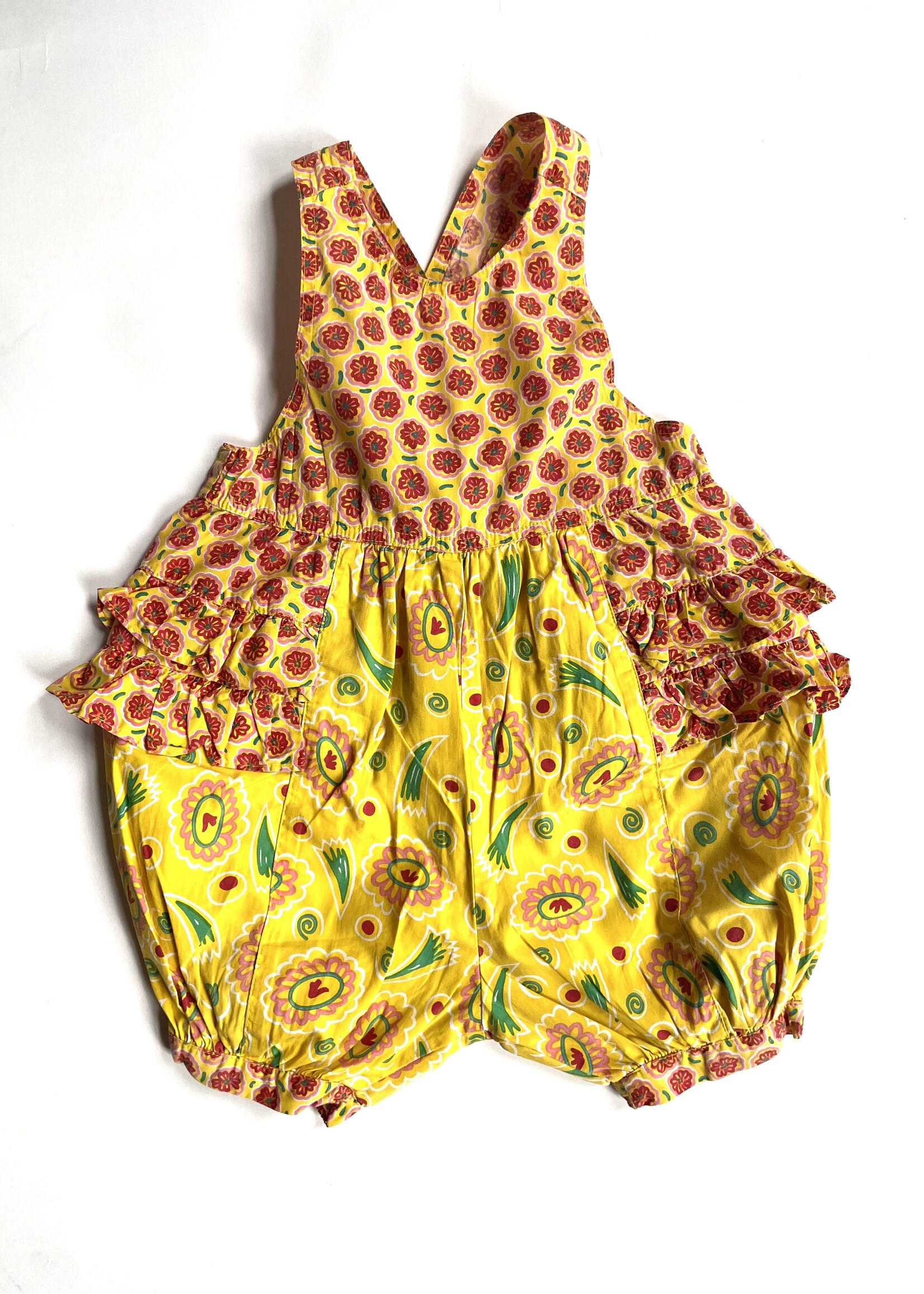Vintage Floral boxy playsuit 3y