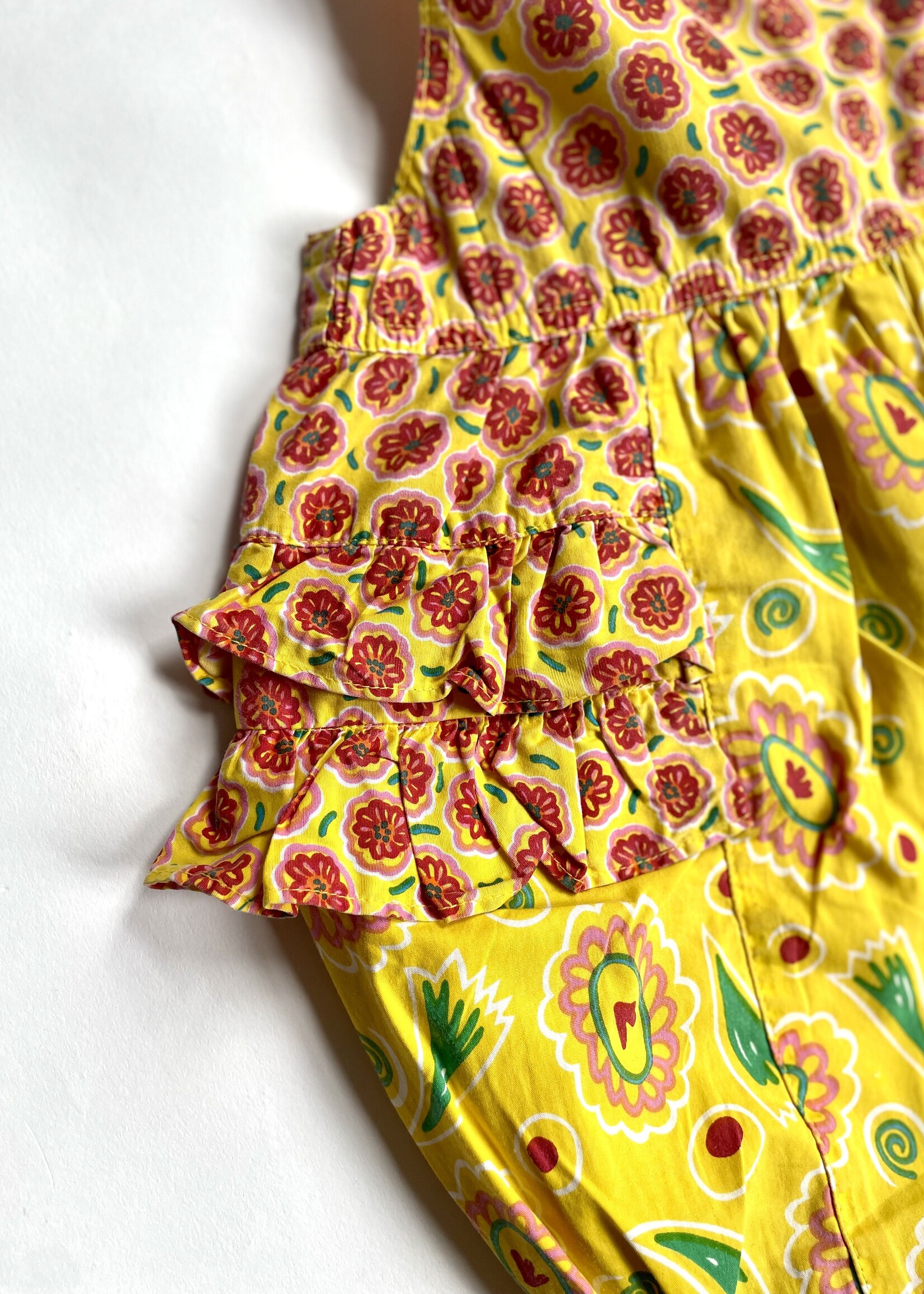 Vintage Floral boxy playsuit 3y