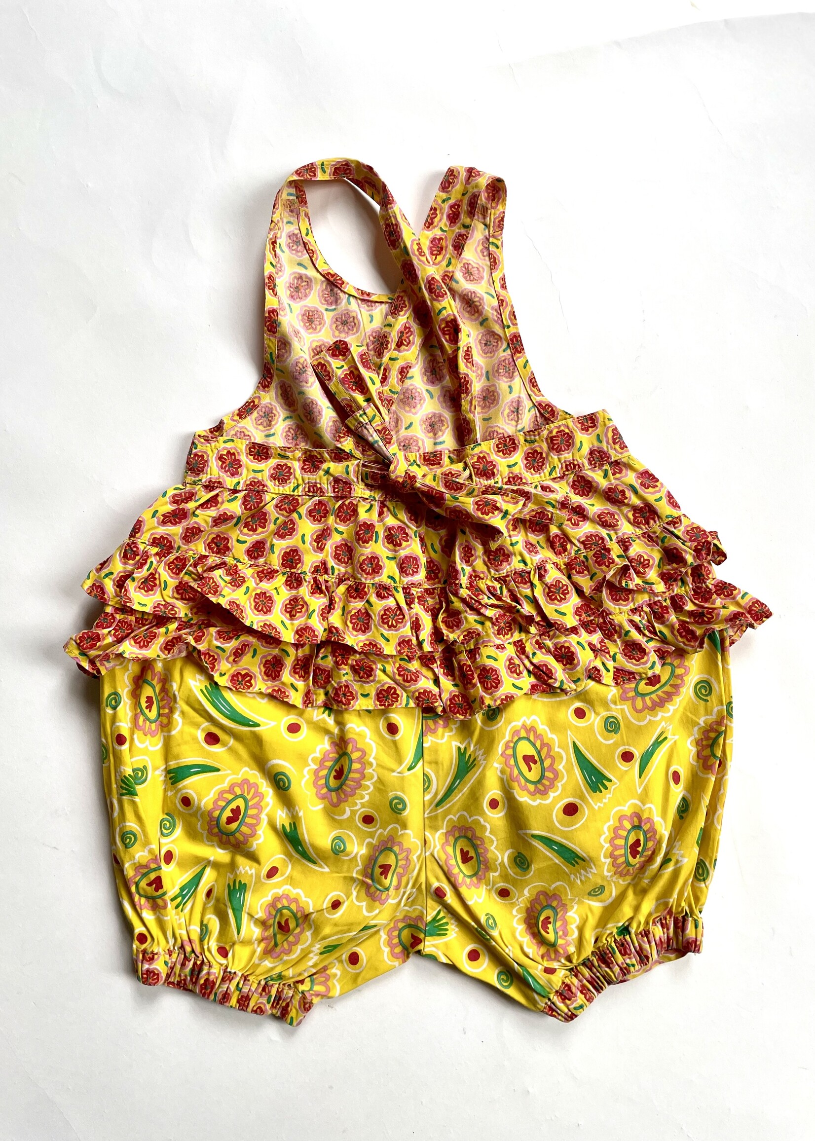 Vintage Floral boxy playsuit 3y