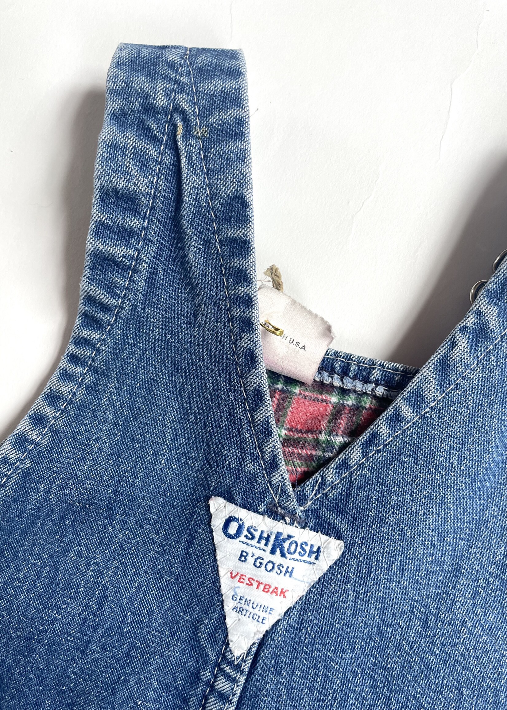 OshKosh USA Lined Denim Dungarees 18m