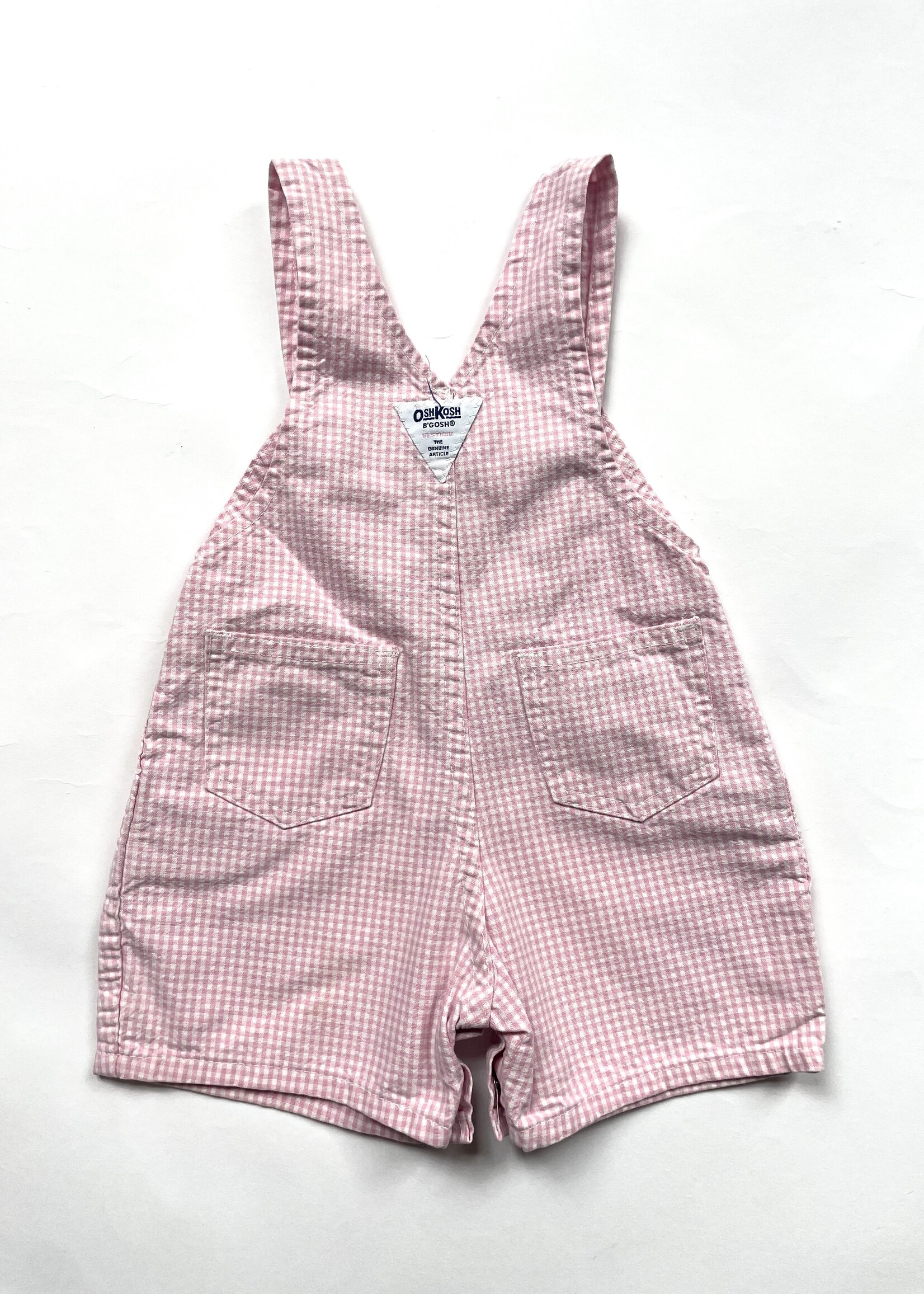OshKosh Light Pink Vichy Shortall 12m