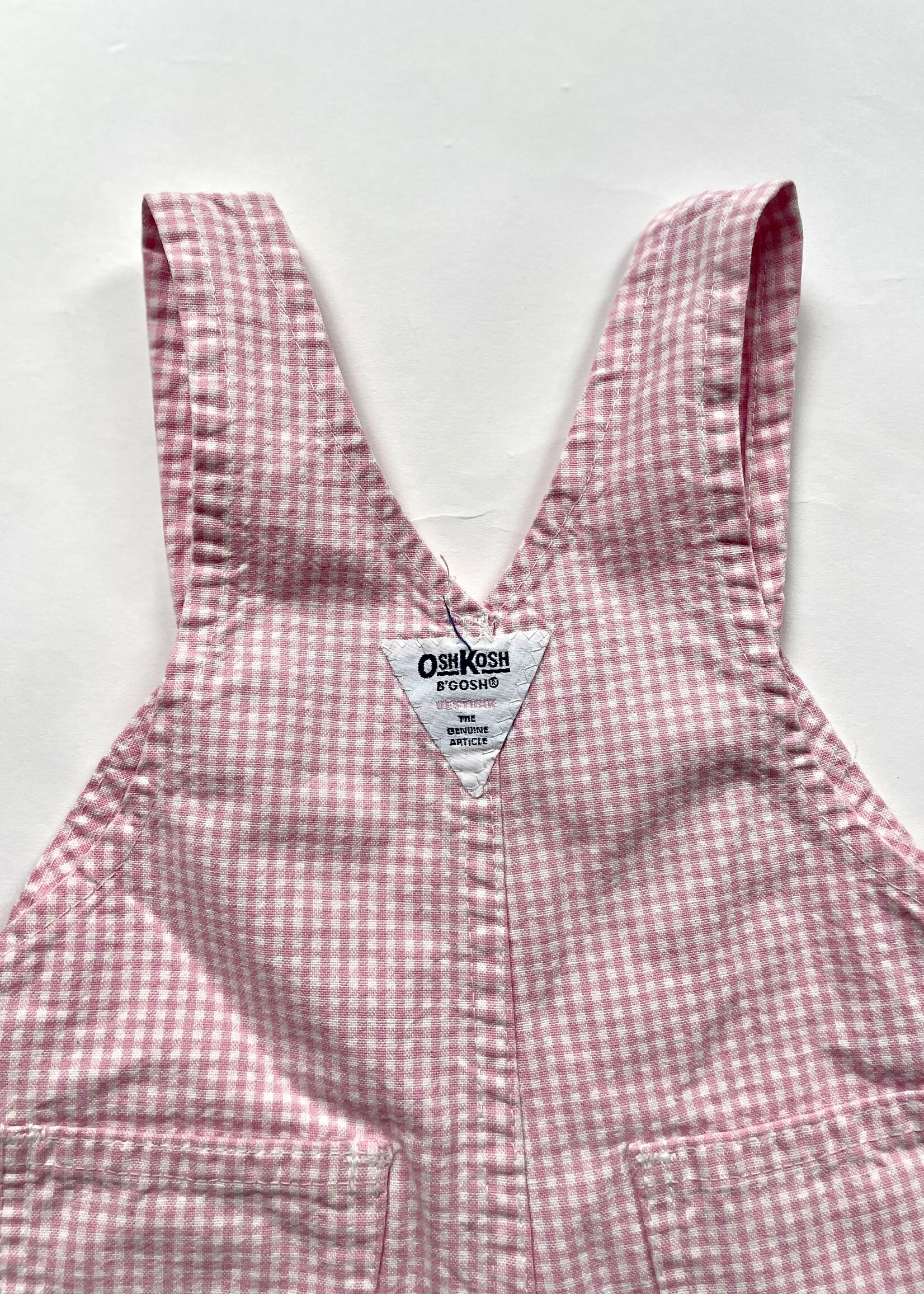 OshKosh Light Pink Vichy Shortall 12m
