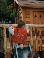 Levi's White Tab Orange Baseball Jacket 7-8y
