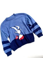 Handmade Blue Seagull Sweater 10y