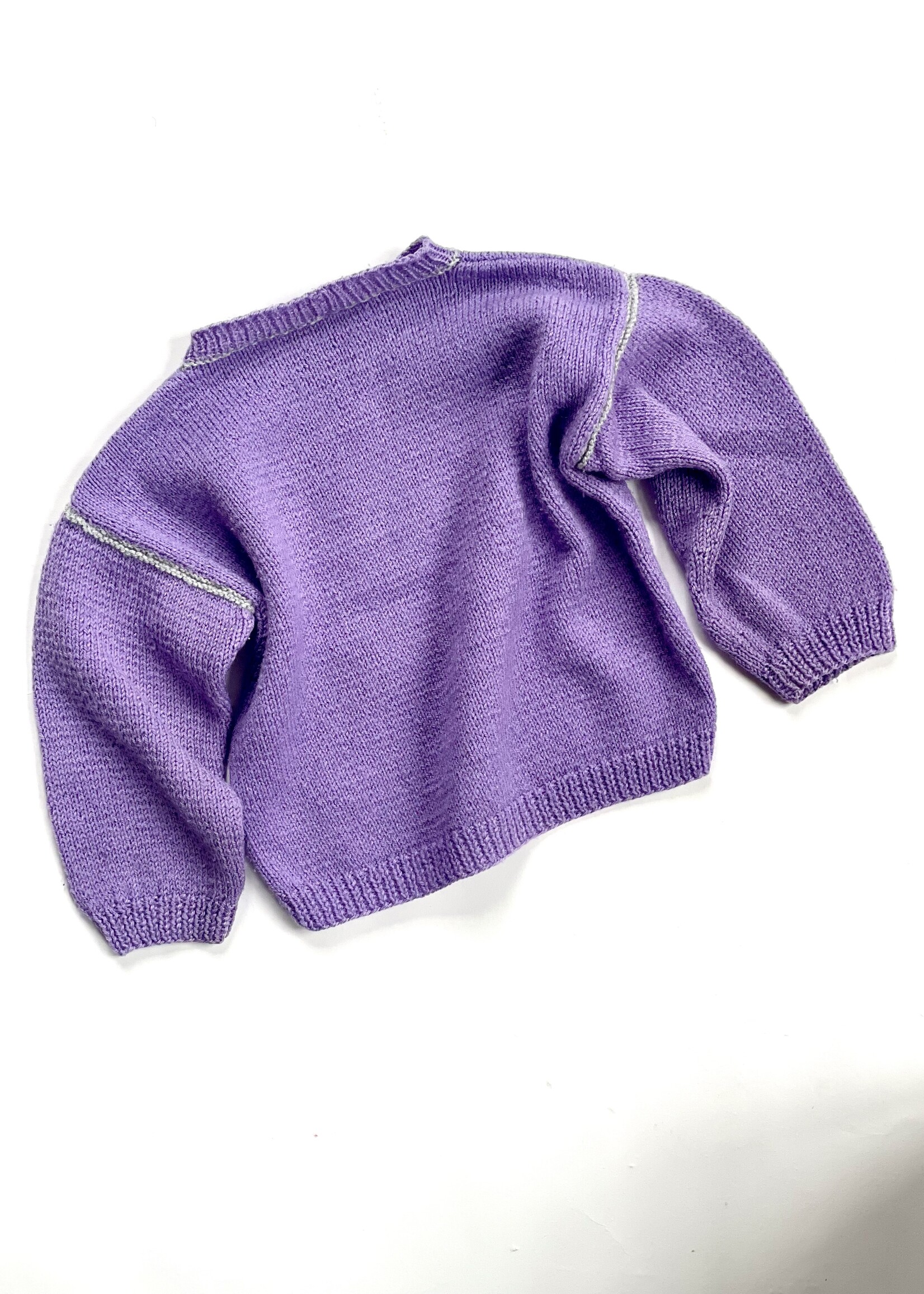 Handmade Lilac Clown-Dog Sweater 3-4y