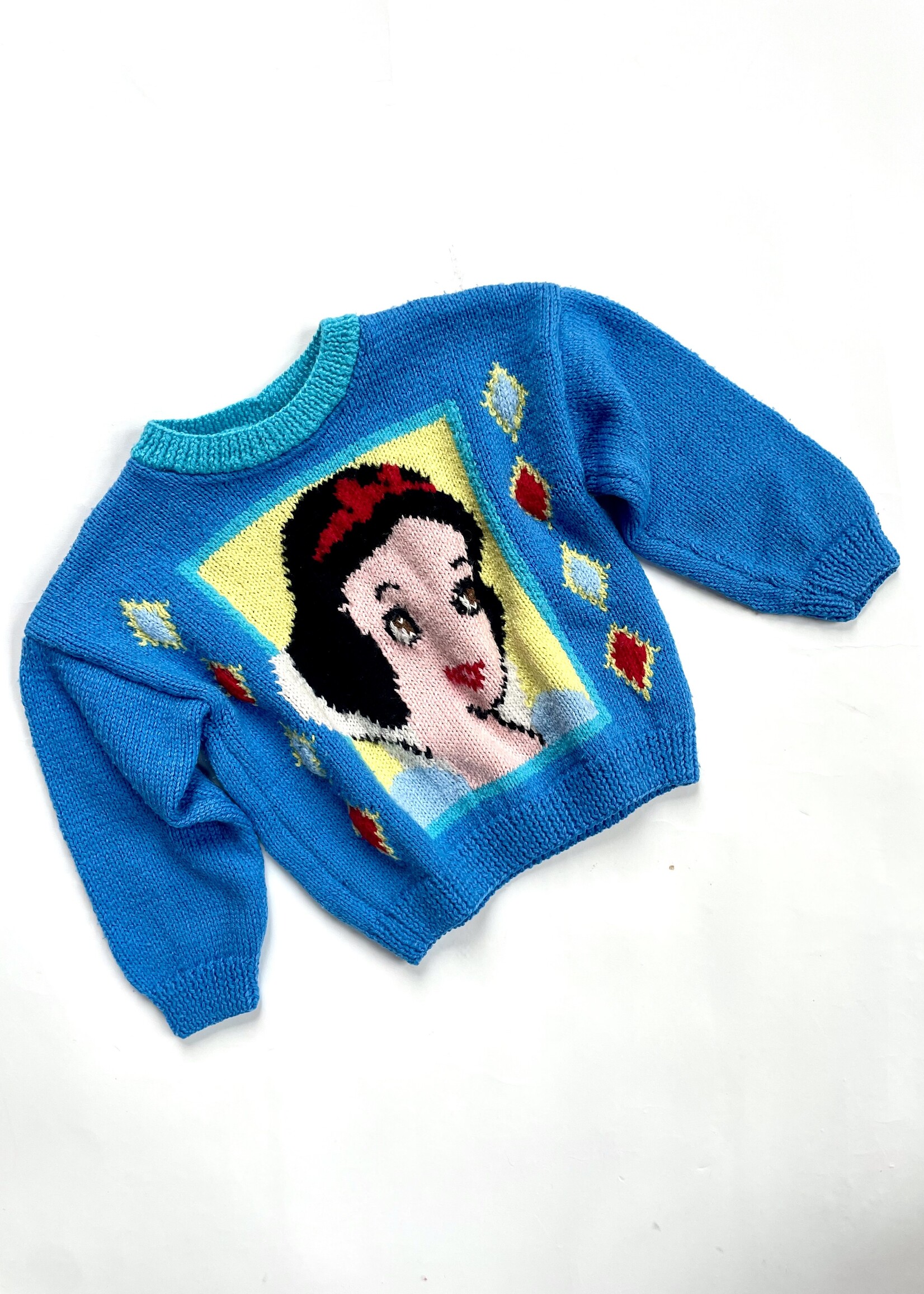 Handmade Snow White Sweater 3y
