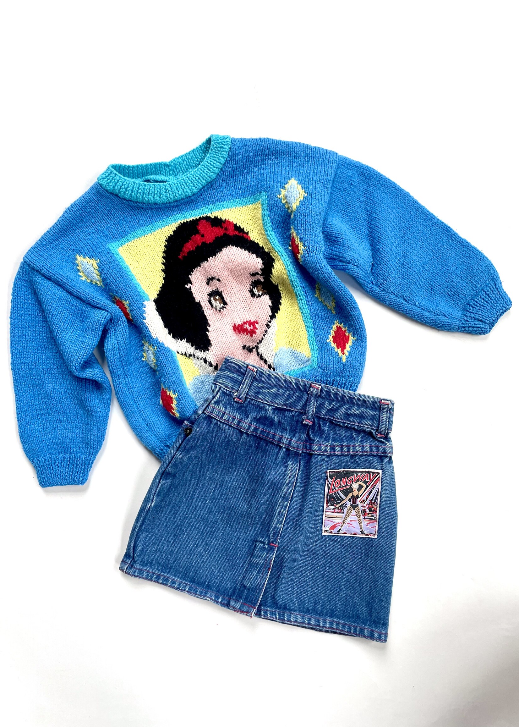 Handmade Snow White Sweater 3y