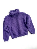Handmade Purple Turtle Neck Sweater 3-4y