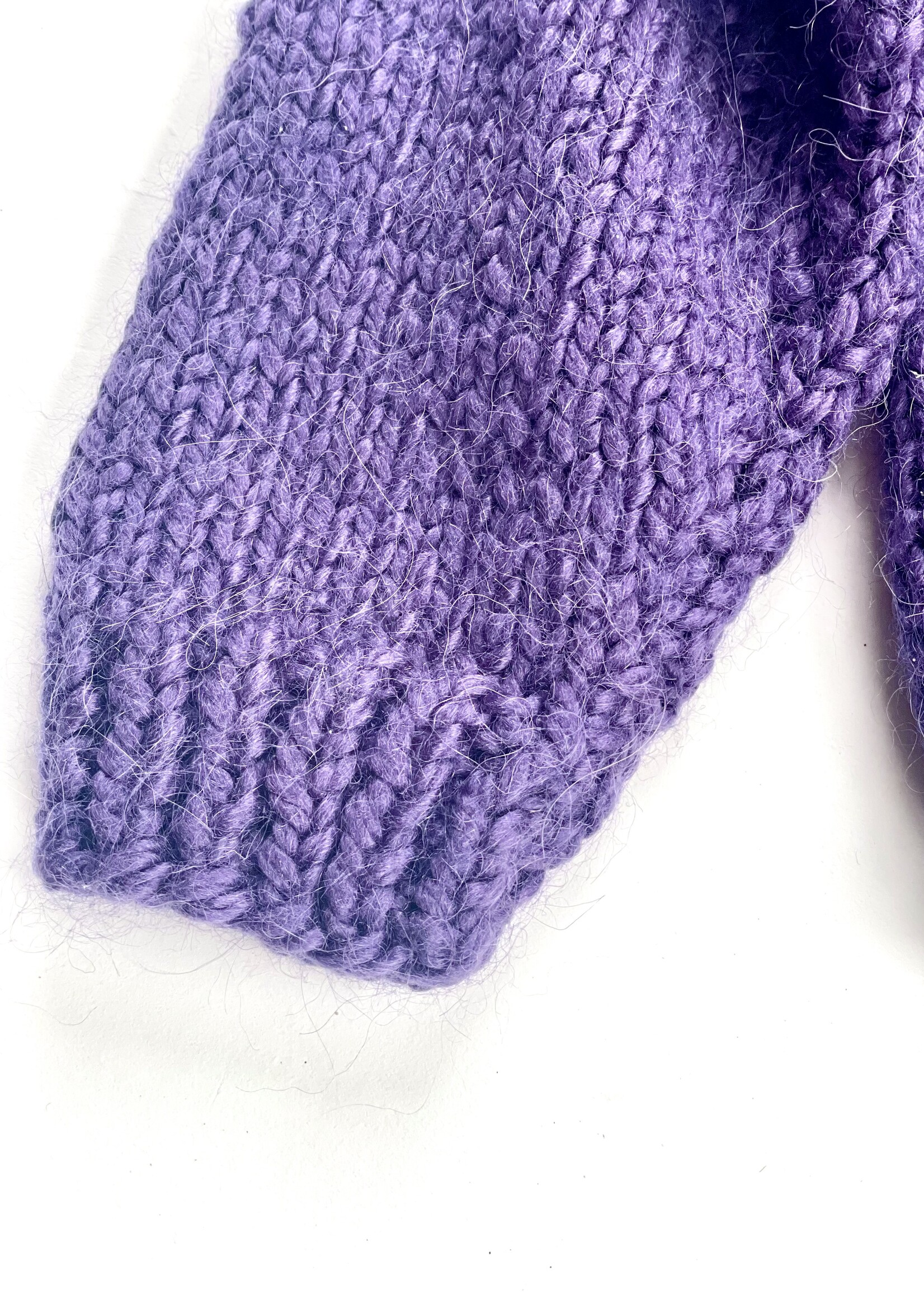 Handmade Purple Turtle Neck Sweater 3-4y
