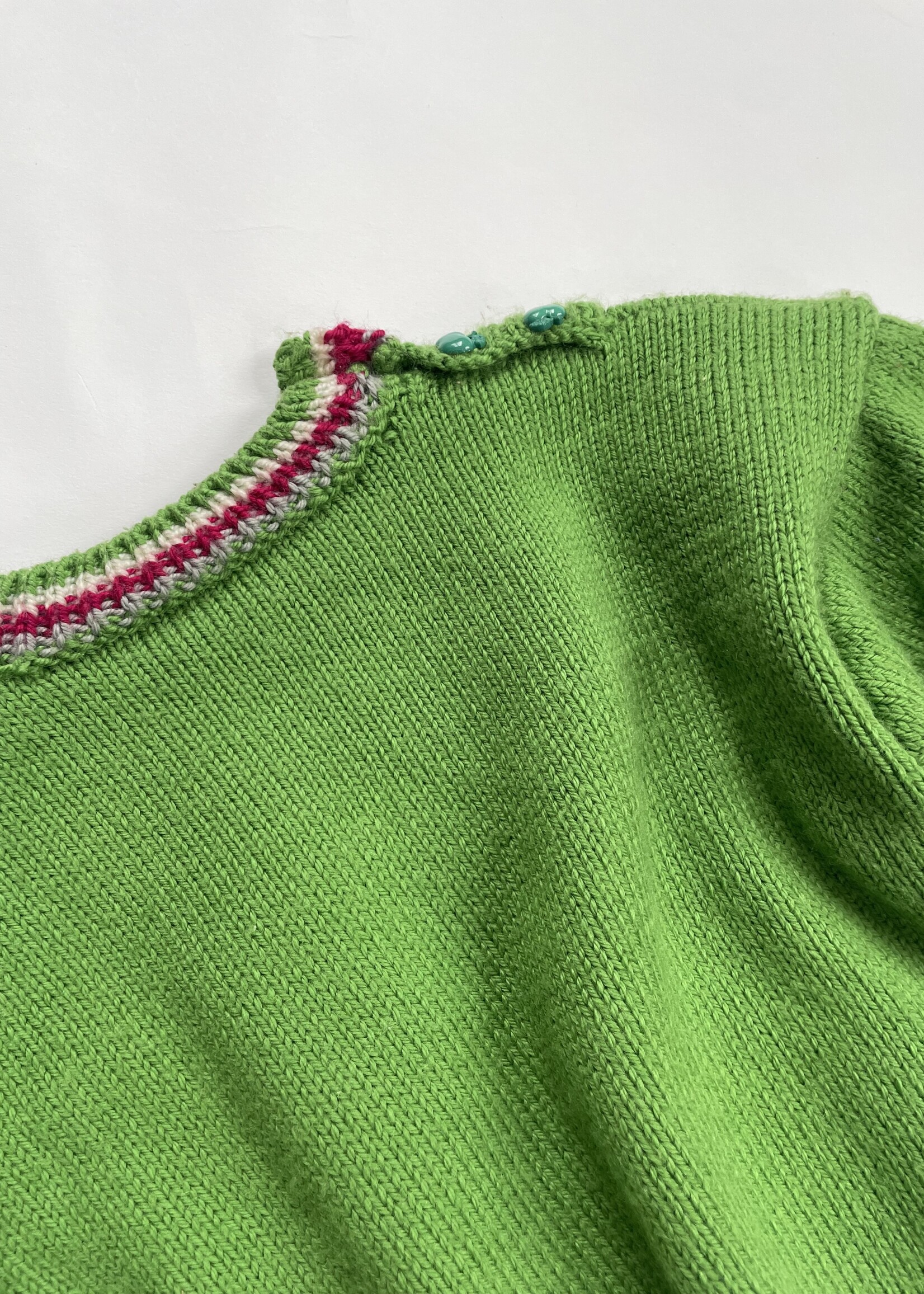 Handmade Matcha Green Wool Koala Sweater 2y