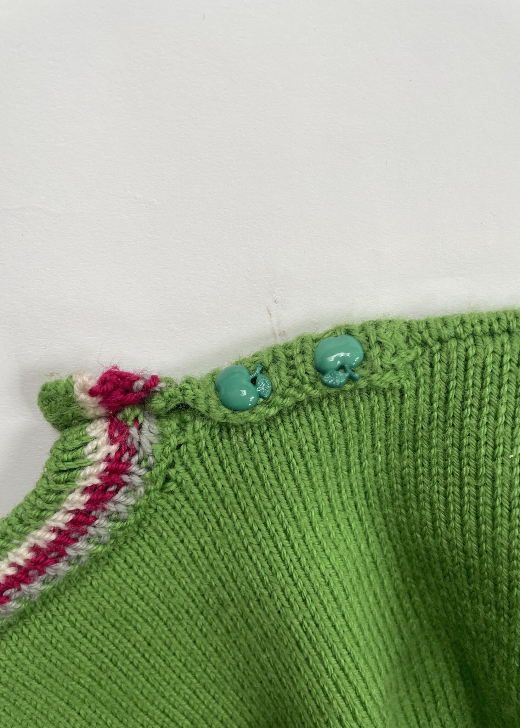 Handmade Matcha Green Wool Koala Sweater 2y