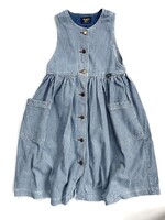 OshKosh Striped denim Pinafore Dress 7-9y