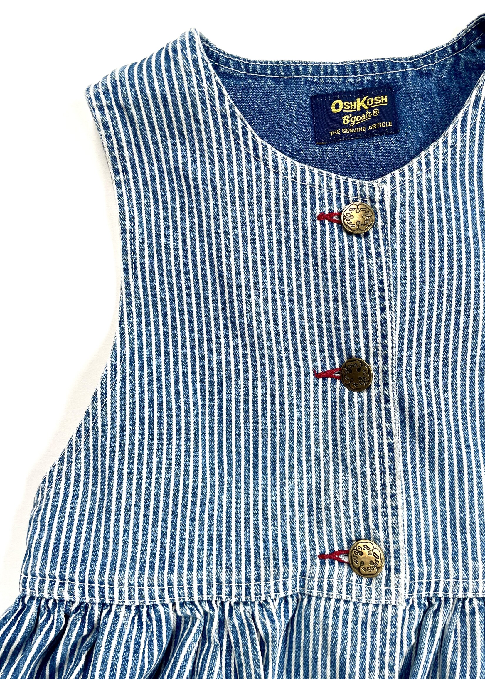 OshKosh Striped denim Pinafore Dress 7-9y