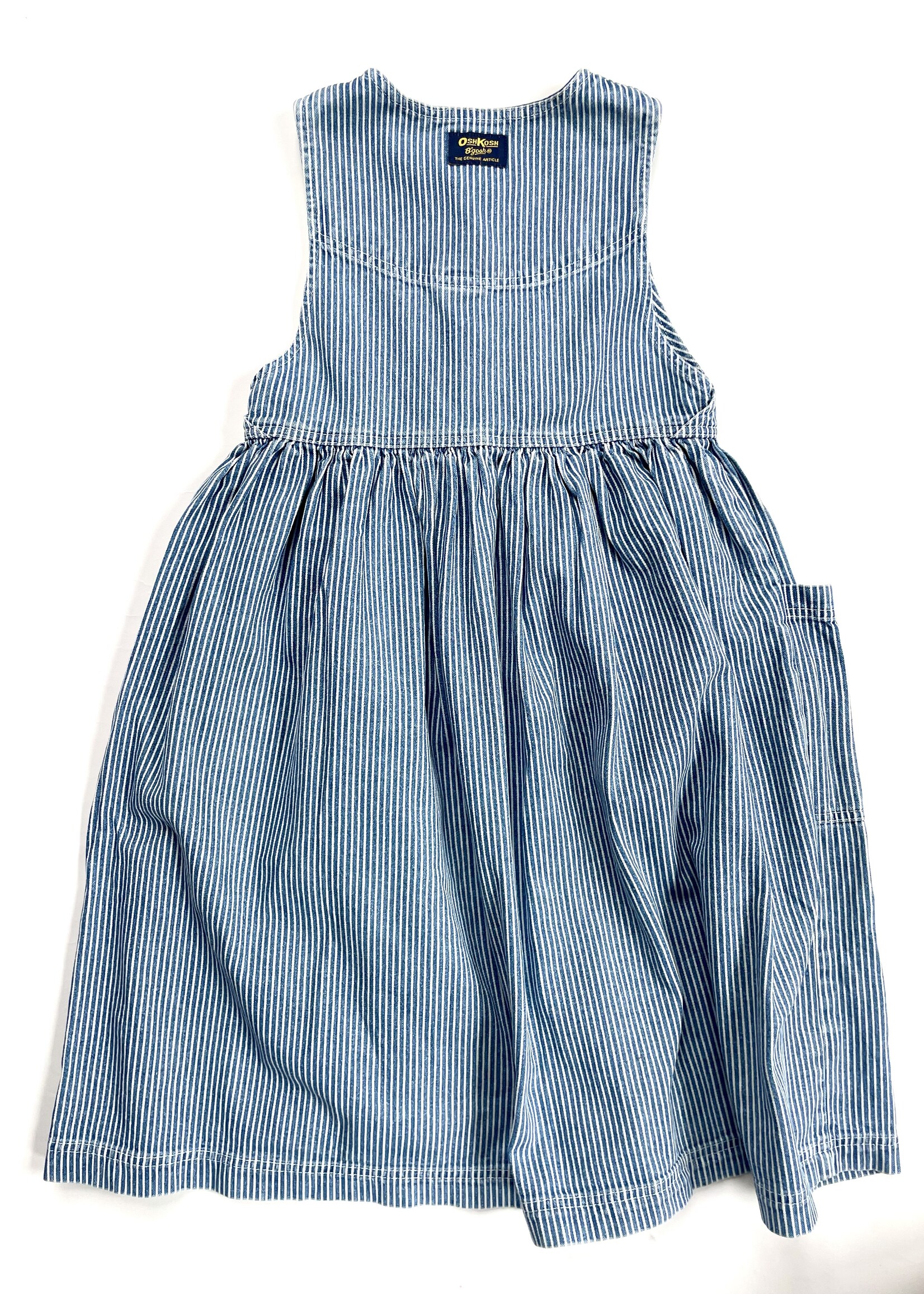 OshKosh Striped denim Pinafore Dress 7-9y