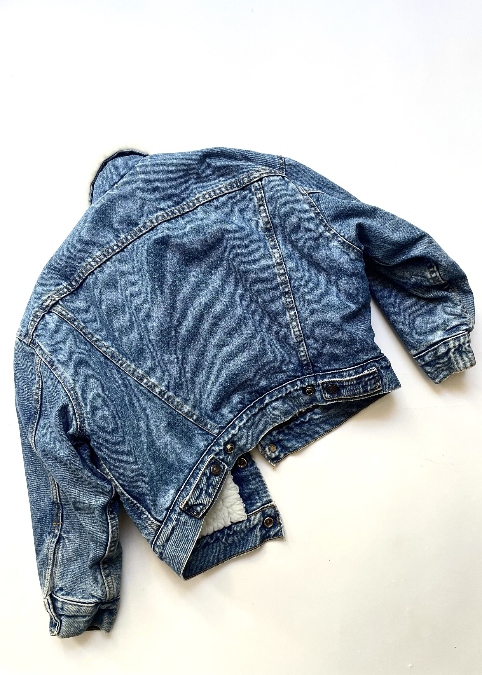 Levi's White Tab Sherpa Denim Trucker Jacket 6-8y