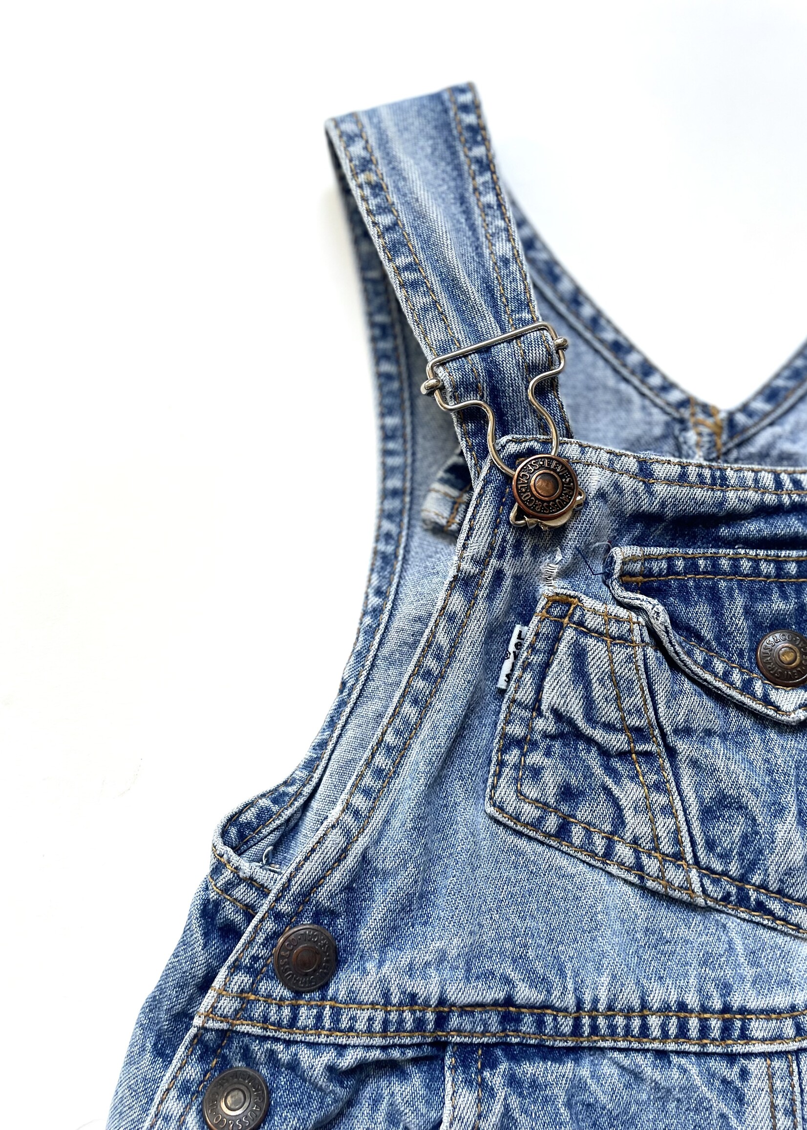 Levi's White Tab Denim Dungarees 3y
